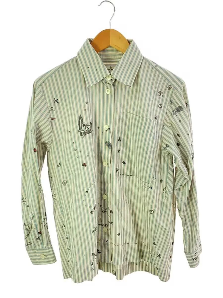 image of Vivienne Westwood Patchwork Sketch Orb Button Shirt in Grey, Men's (Size Medium)