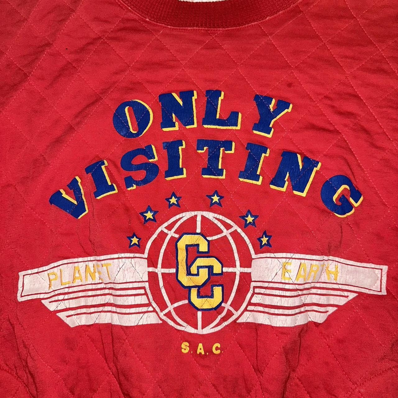 Vintage Vintage S.A.C Only Visiting Planet Earth Sweatshirt Size US M / EU 48-50 / 2 - 3 Thumbnail