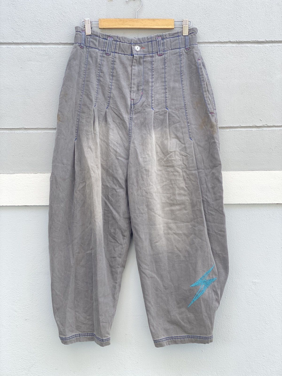 Kansai Yamamoto Vintage Kansai Yamamoto Denim Jeans Baggy Japanese Brand Size US 31 - 1 Thumbnail