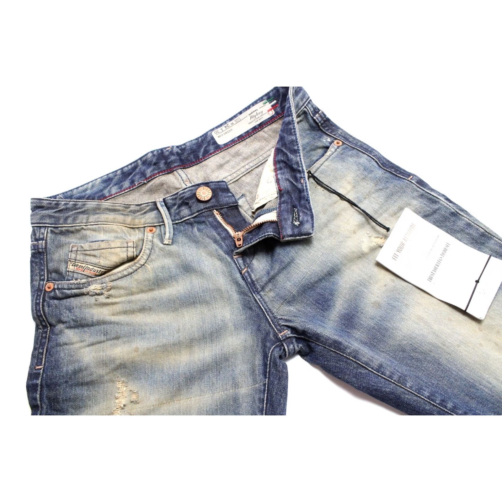 Diesel DIESEL Myboy Regular Slim-Straight Low Waist 0821D Jeans Women's W24/L30 Size 42" / US 20 - 4 Thumbnail