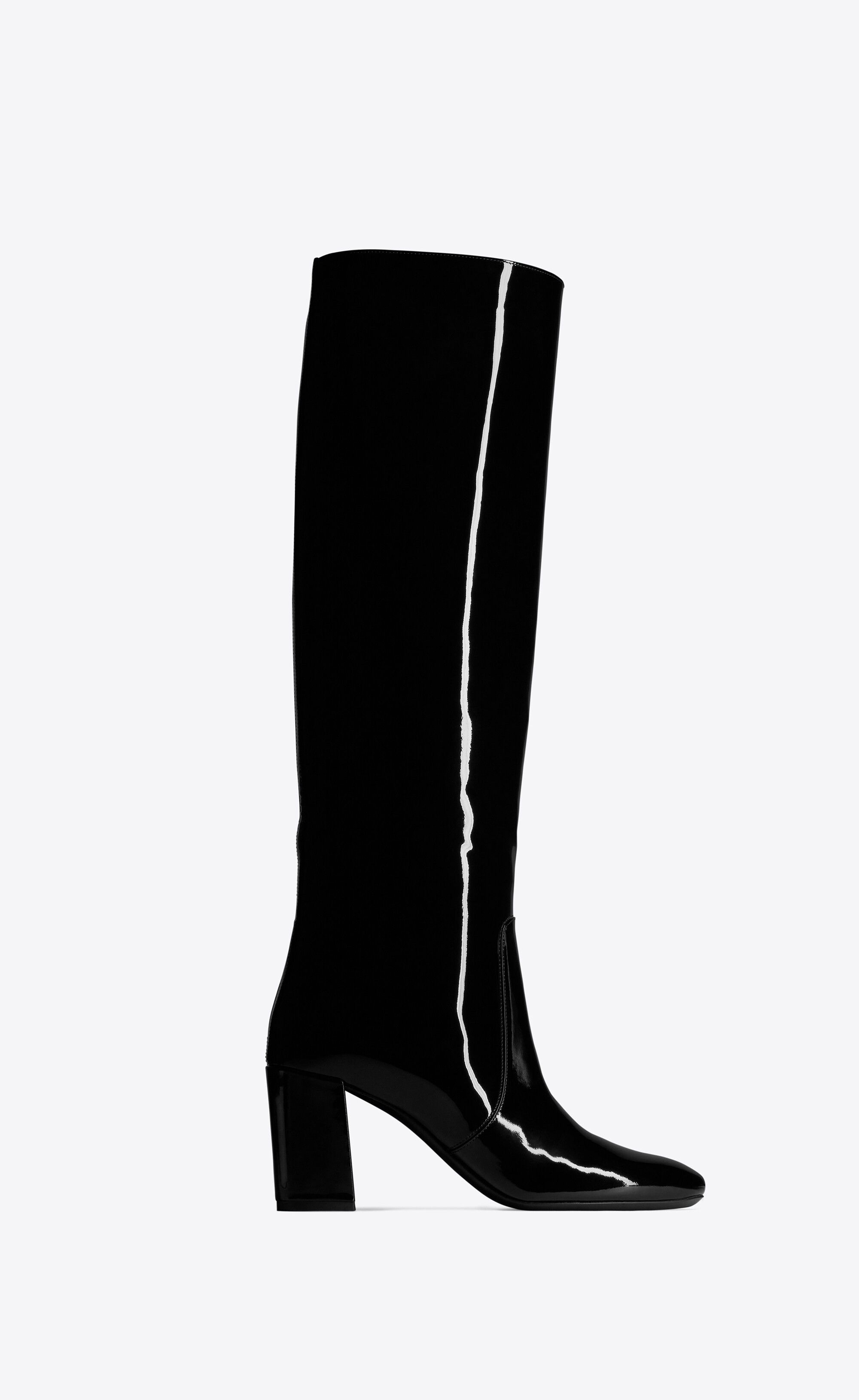 Saint Laurent Paris oc11z1125 Who Boots in Patent Leather in Black Size US 9 / IT 39 - 1 Thumbnail