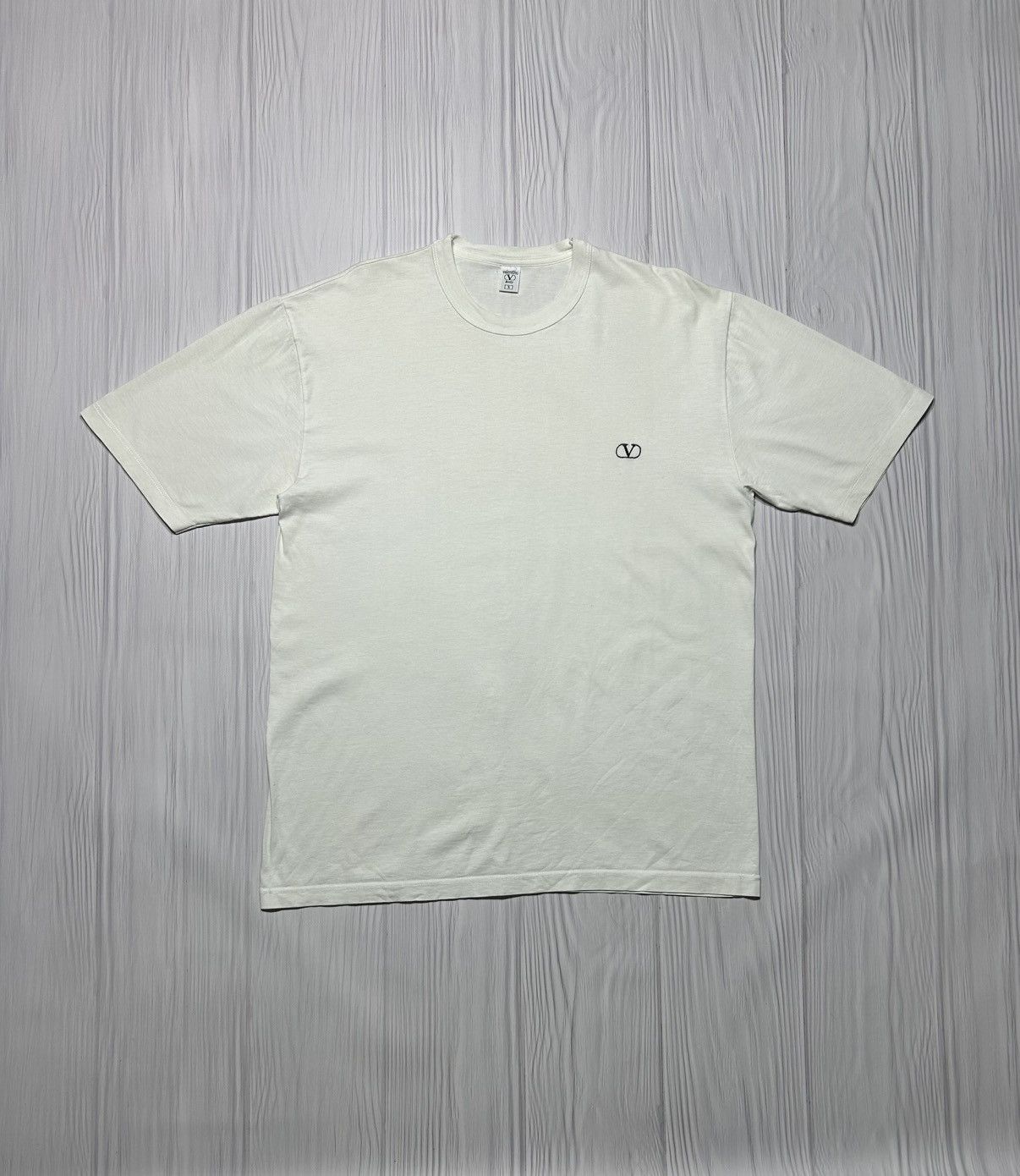 Valentino Valentino Body V Logo White T-Shirt Size US L / EU 52-54 / 3 - 1 Thumbnail