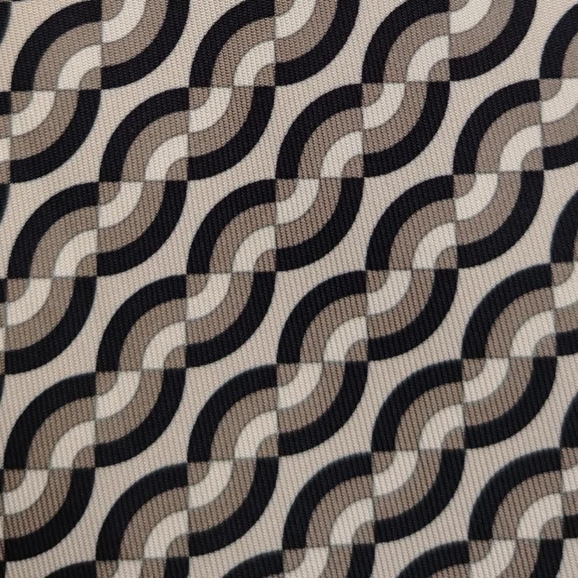 Hermes Hermes Paris 5374 OA Silk Necktie Geometric Pattern Men Tie Size ONE SIZE - 2 Thumbnail