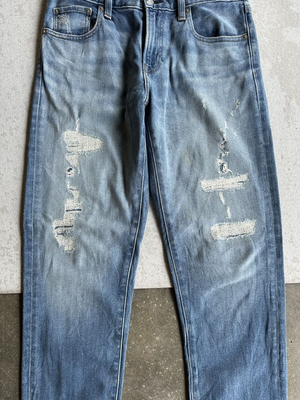 Uniqlo 🍁SEND OFFERS🍁SICKSS 🔥 UNIQLO Japan Distressed Denim Pants Size US 30 / EU 46 - 2 Thumbnail