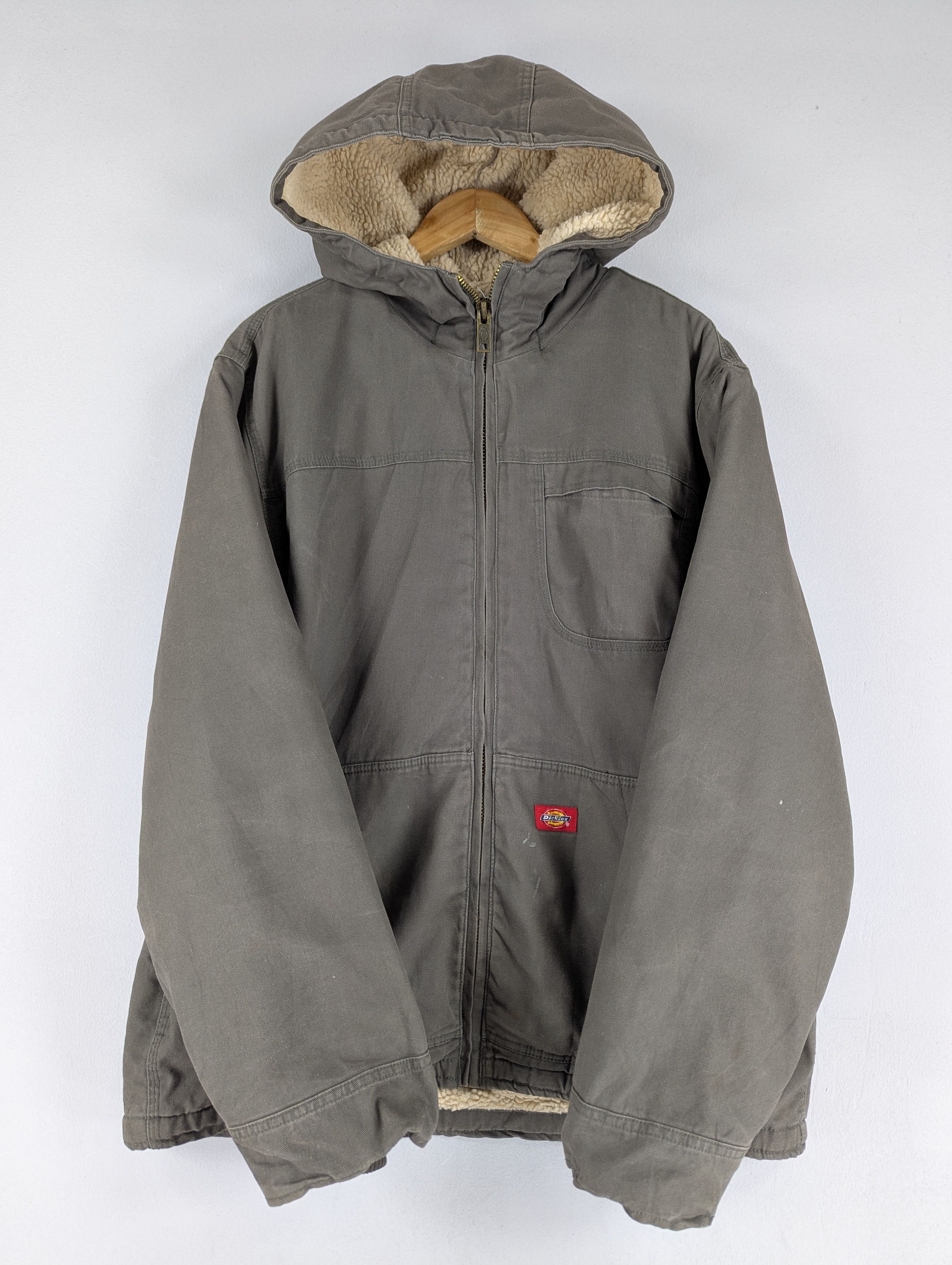Vintage Dickies Detroit Sherpa Lined Hoodie Jacket