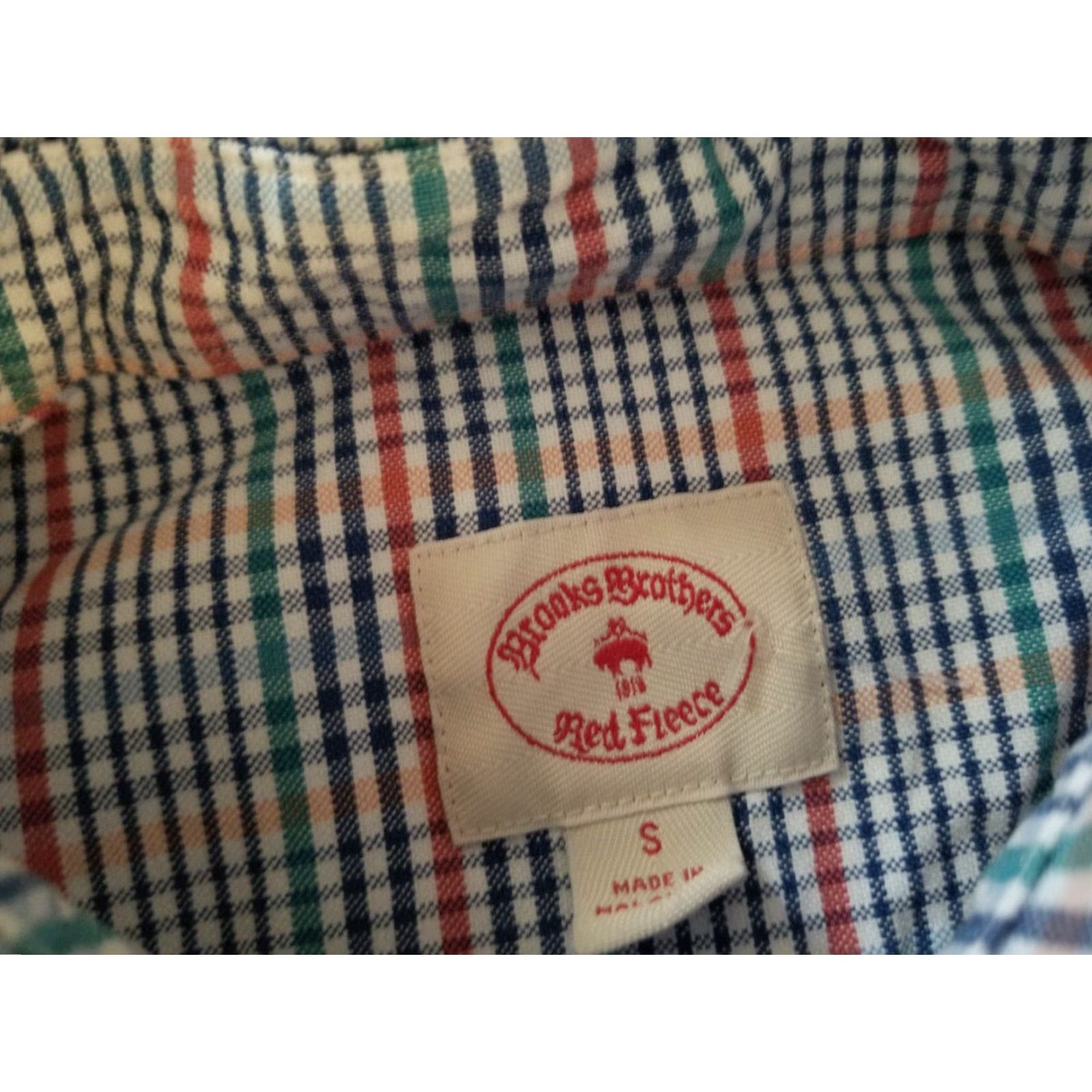 Brooks Brothers Brooks Brothers Dress Shirt S Small Blue Cotton Button Mens Regular Size 36R - 3 Thumbnail