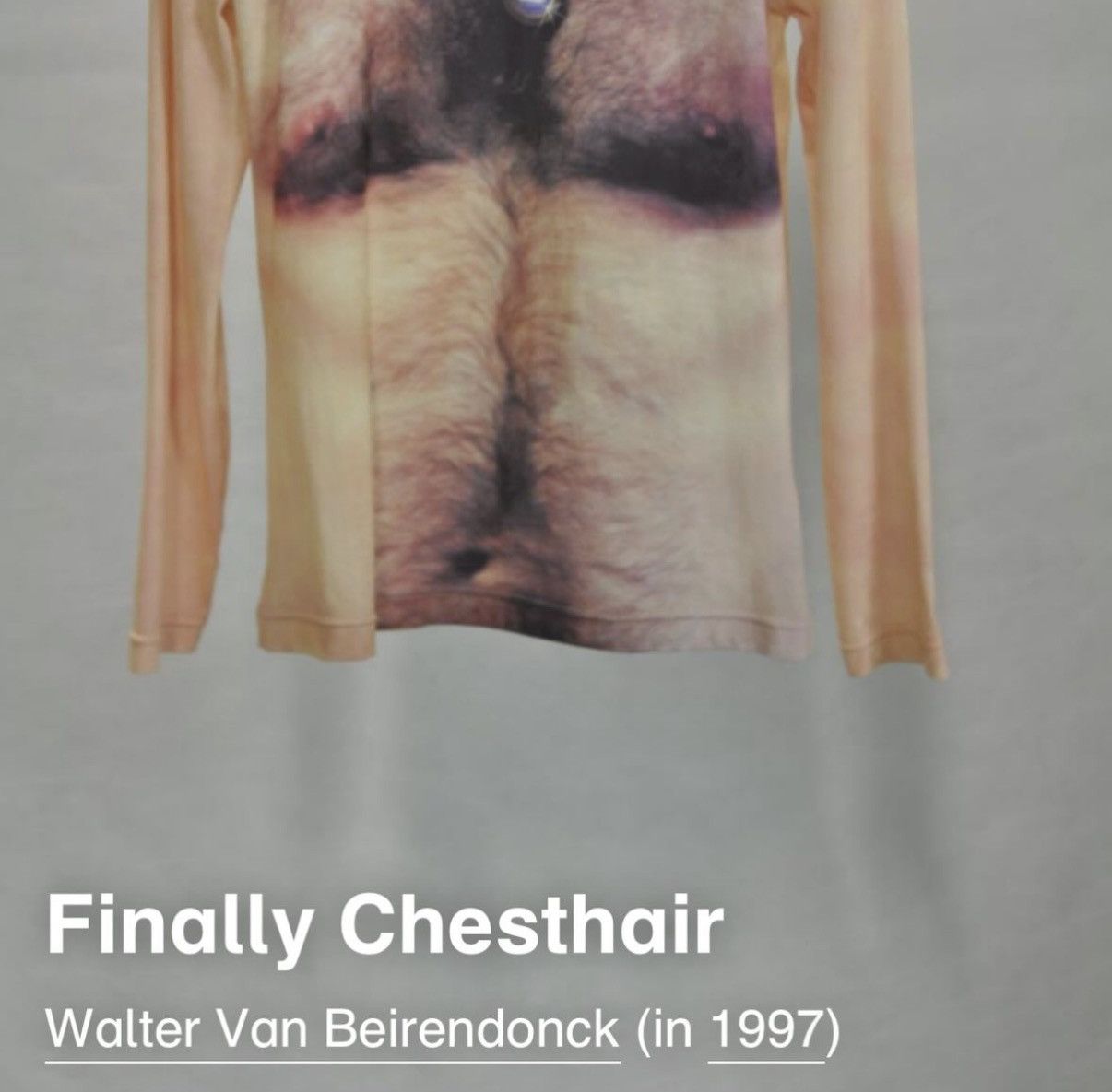 Walter Van Beirendonck FW1996 Runway W&LT Finally Chesthair Sweatshirt Size US M / EU 48-50 / 2 - 10 Thumbnail