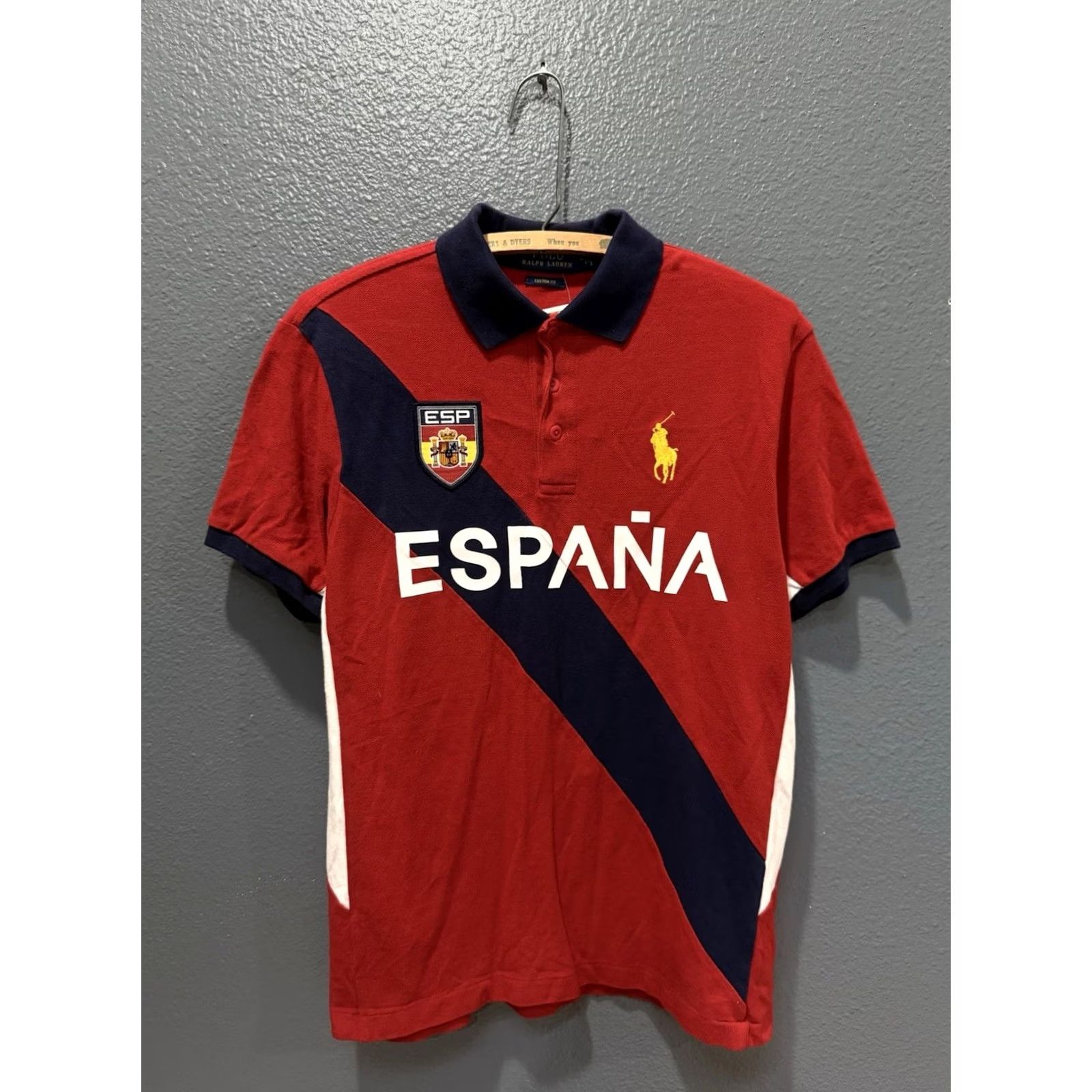 Ralph Lauren Polo Ralph Lauren Red Cotton Polo Shirt Medium Big Pony Espana Mens Size US M / EU 48-50 / 2 - 3 Thumbnail
