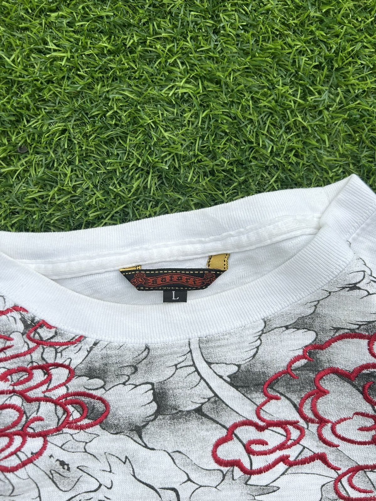 Karakuri Tamashii Satori Japanese Long Sleeve Tee - Dragon & Tiger Embroidery Size US L / EU 52-54 / 3 - 7 Thumbnail