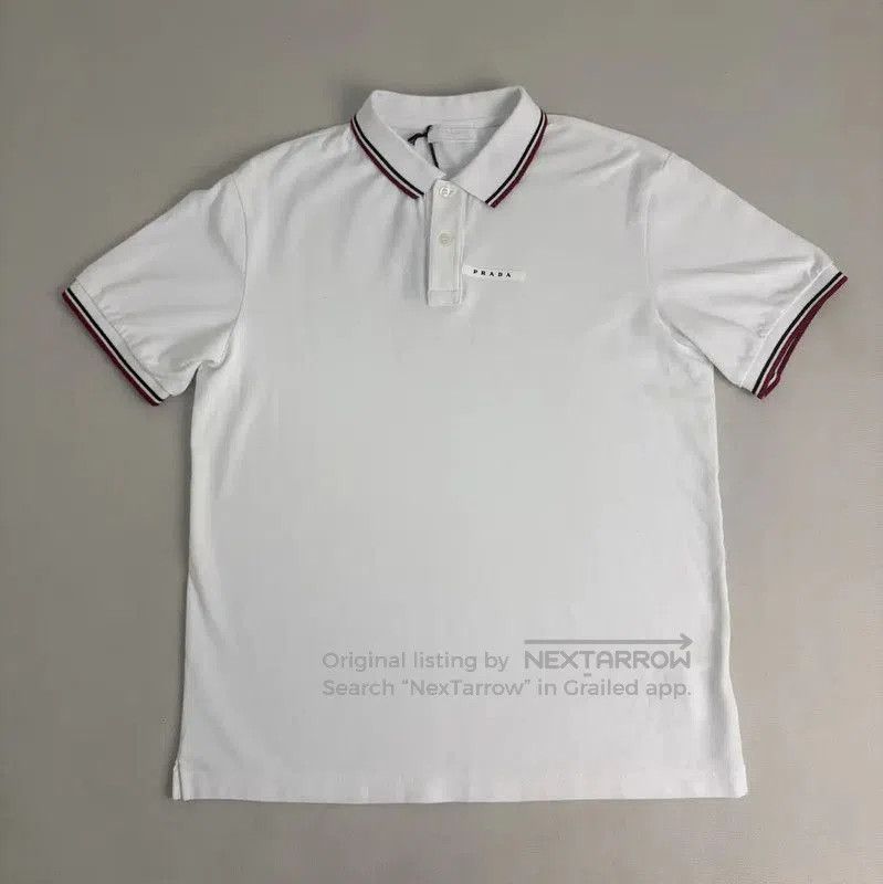 Prada Prada Men's White Cotton Polo Shirt. Size US XXL / EU 58 / 5 - 1 Thumbnail