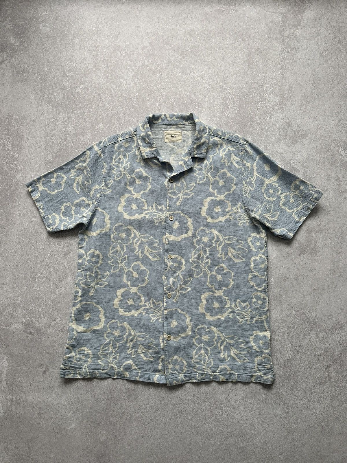Folk × Stussy Shirts Button ups Folk 5 XL Blue Hawaiian Size US XL / EU 56 / 4 - 1 Thumbnail