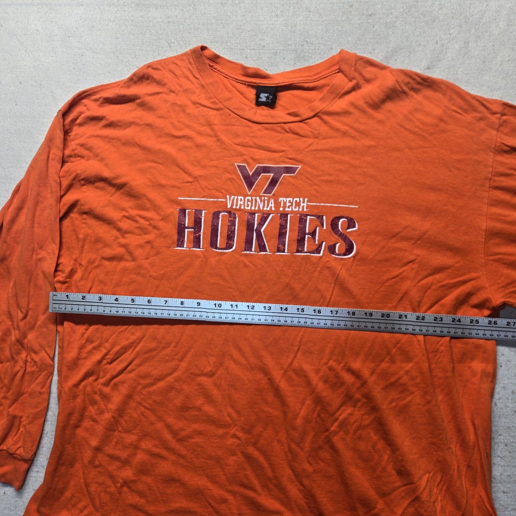 Vintage VINTAGE No (brand) Virginia Tech Hokies VT VT Hokies Tee Shirt Long Sleeve Adult 3XL Orange Mens Shirt Size US XXL / EU 58 / 5 - 2 Thumbnail
