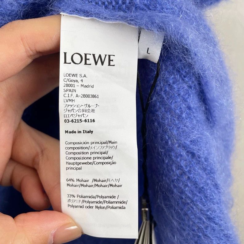 Loewe Loewe Blue collar long sleeve wool sweater Size L / US 10 / IT 46 - 4 Thumbnail