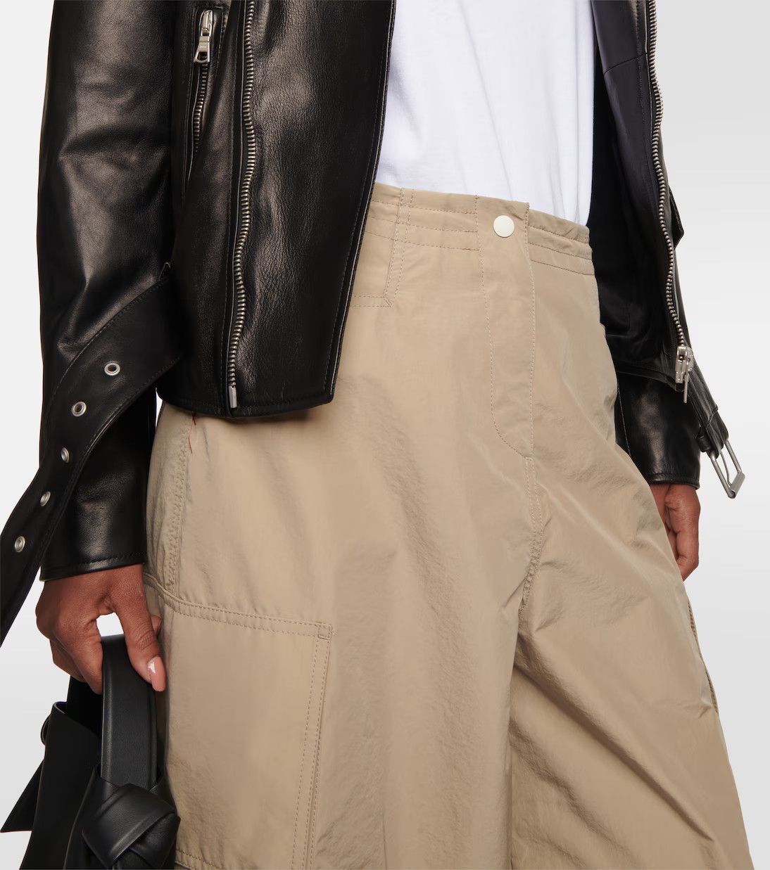 Palm Angels o1y1125 Cargo Sweatpant in Beige Size 27" / US 4 / IT 40 - 4 Thumbnail