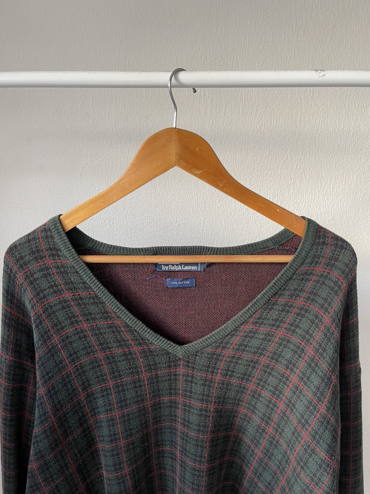 Polo Ralph Lauren 90s Polo Ralph Lauren Plaid Knitwear a5 Size US L / EU 52-54 / 3 - 3 Thumbnail