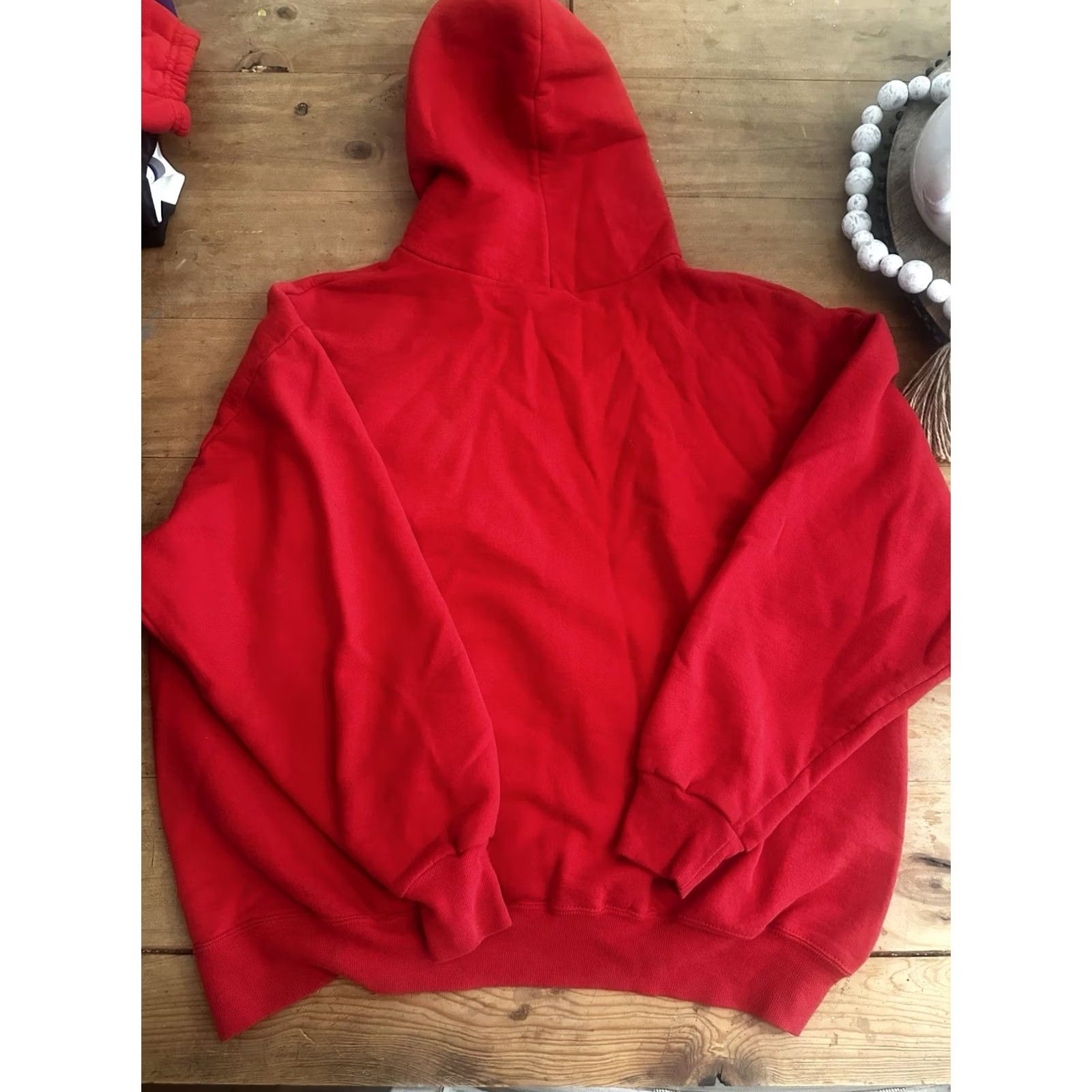 Jerzees VINTAGE Jerzees Super Sweats Hoodie XL Red 90s Embroidered Logo Men's Size US XL / EU 56 / 4 - 6 Thumbnail
