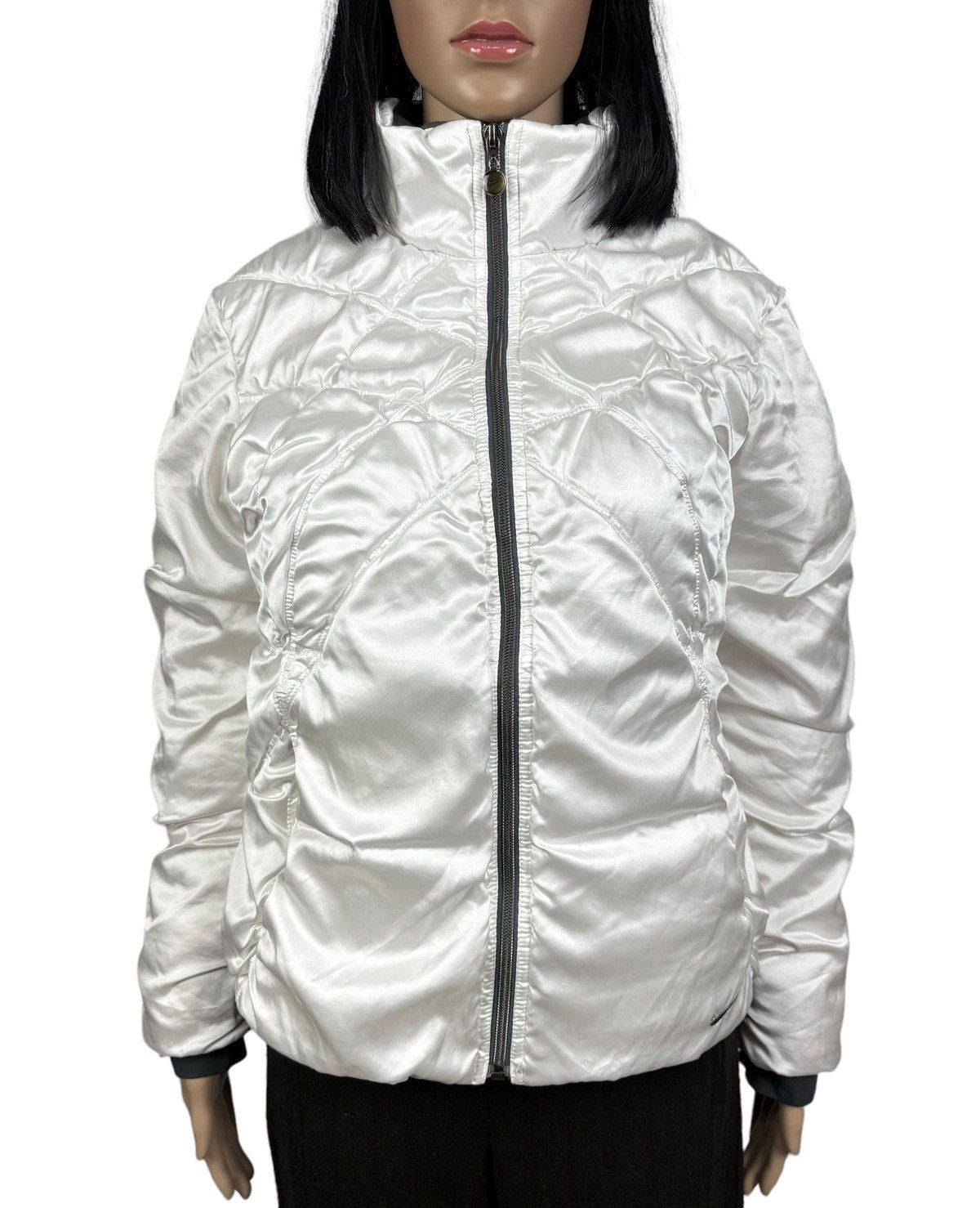 Nike × Vintage Nike Vintage Y2K Satin Quilted Down Jacket size L Size L / US 10 / IT 46 - 5 Thumbnail