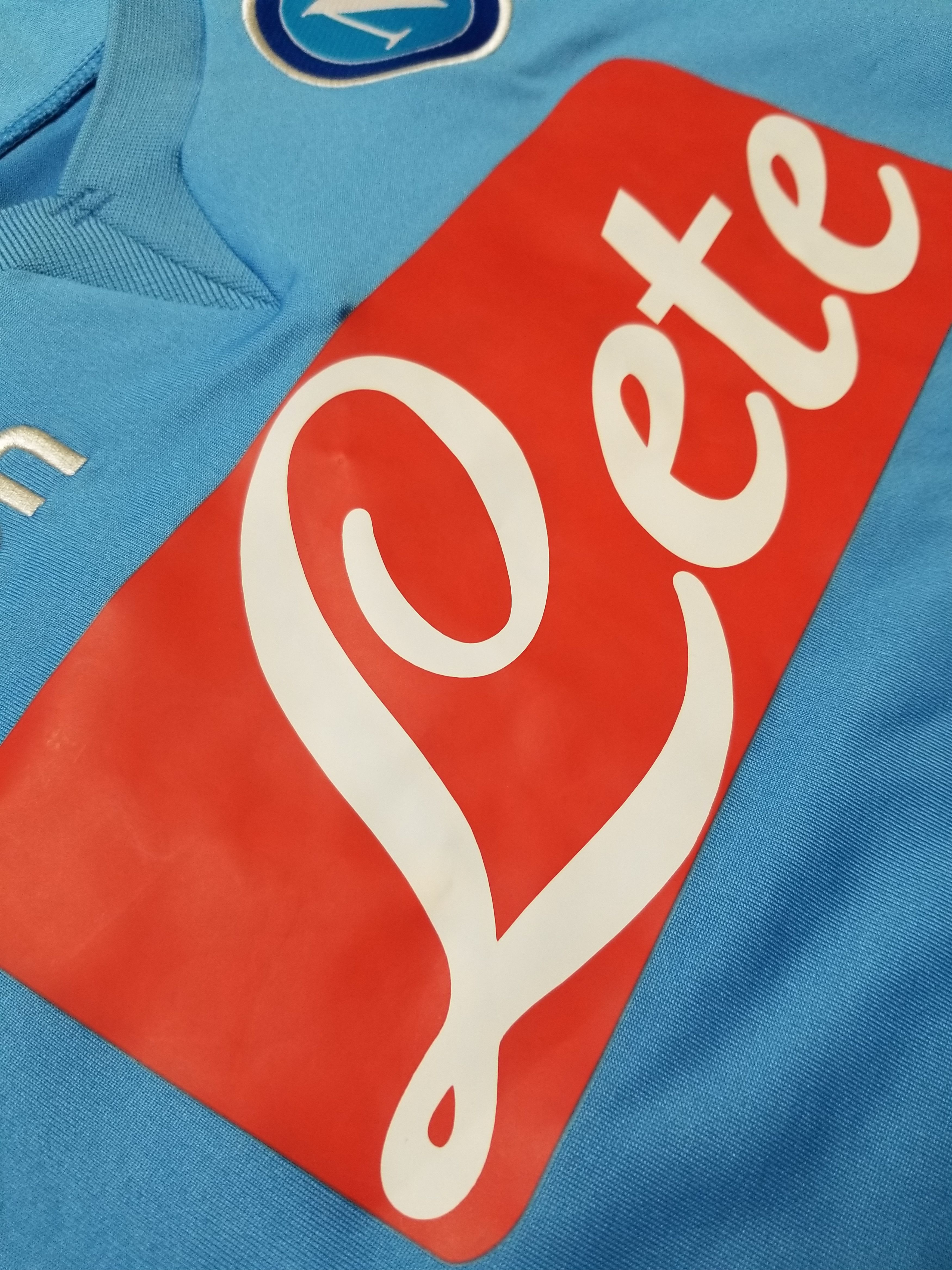 Macron Macron 2013-14 SSC Napoli Football Shirt Jersey Size US S / EU 44-46 / 1 - 18 Thumbnail