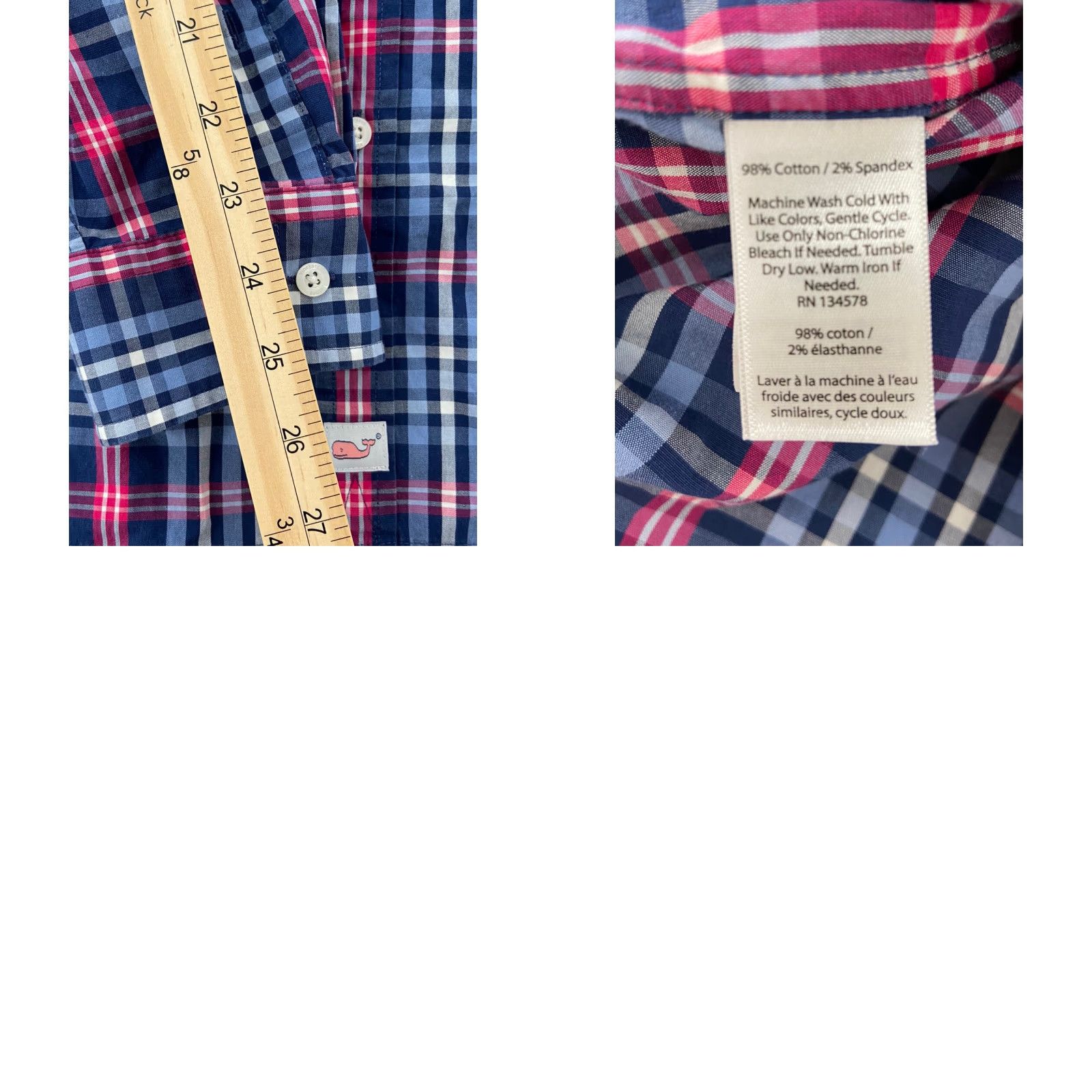 Vineyard Vines Vineyard Vines Murray Shirt Shirt Adult XL Multicolor Plaid Long Sleeve Slim Button-Up Mens Size US XL / EU 56 / 4 - 8 Thumbnail