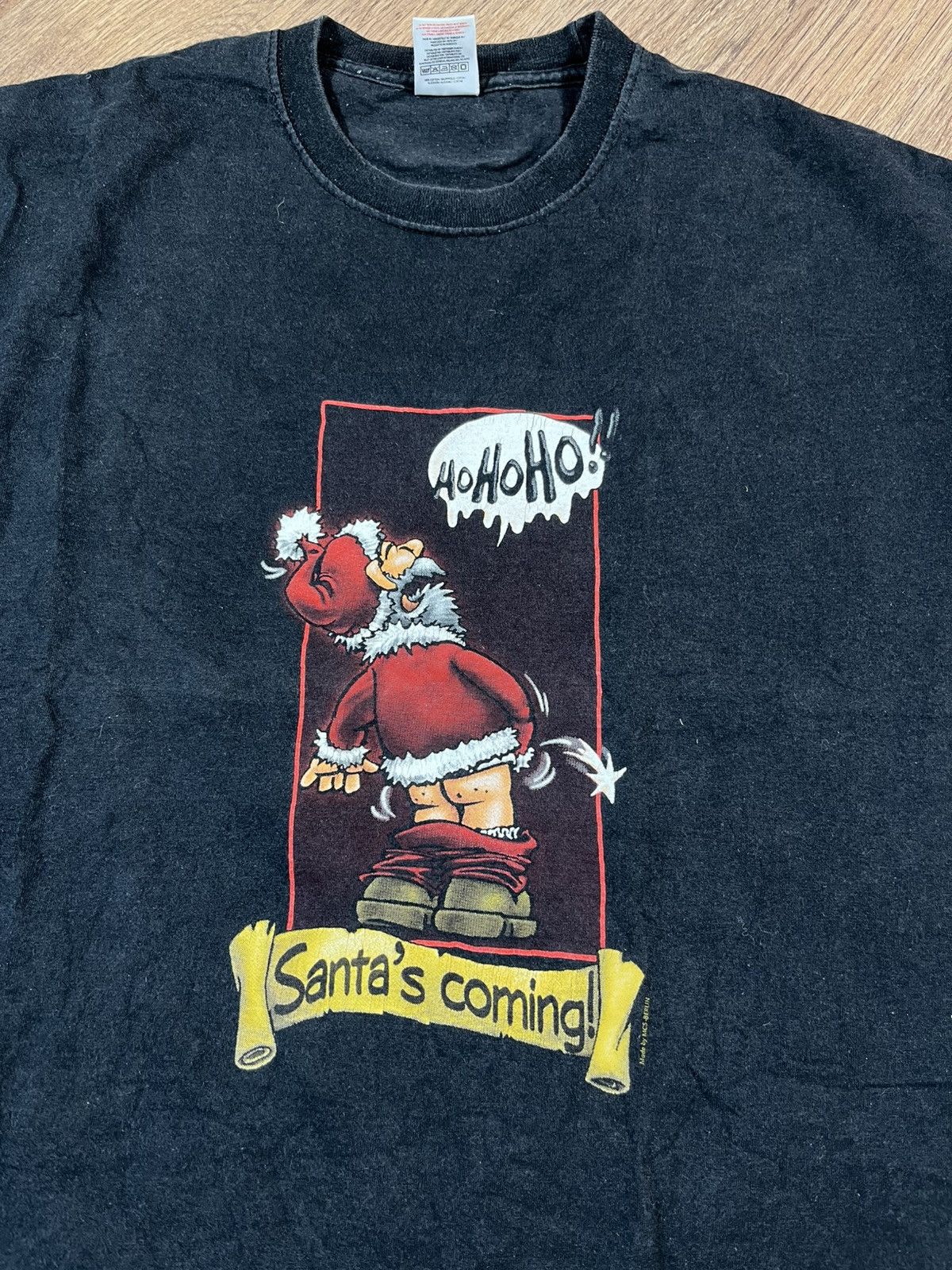 Fruit Of The Loom Vintage 90s Humor T Shirt Drunk Santa MCS Berlin Size US XL / EU 56 / 4 - 2 Thumbnail