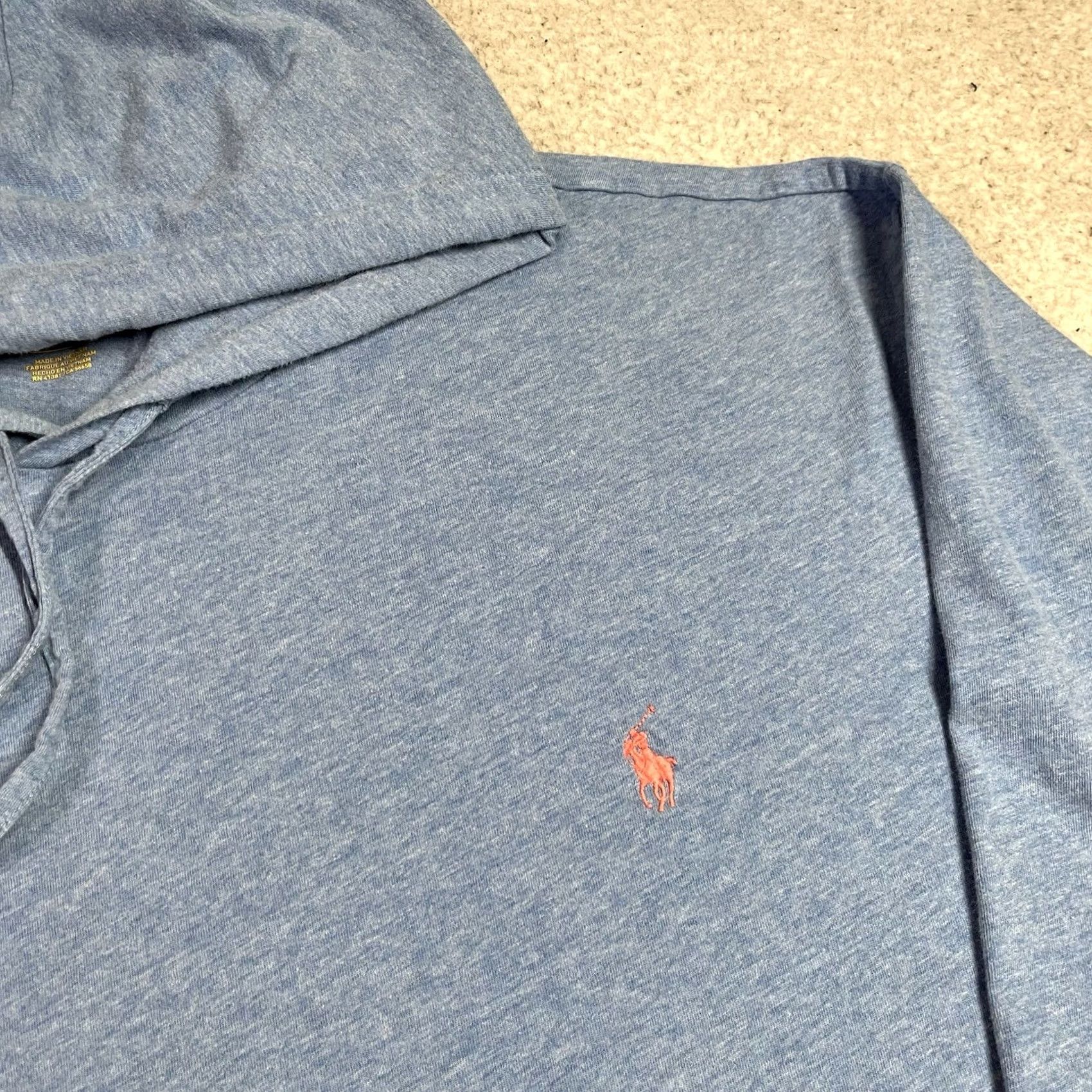Polo Ralph Lauren Polo Ralph Lauren Hoodie Mens 4XL Blue Lightweight Pullover Sweatshirt Size US XXL / EU 58 / 5 - 6 Thumbnail