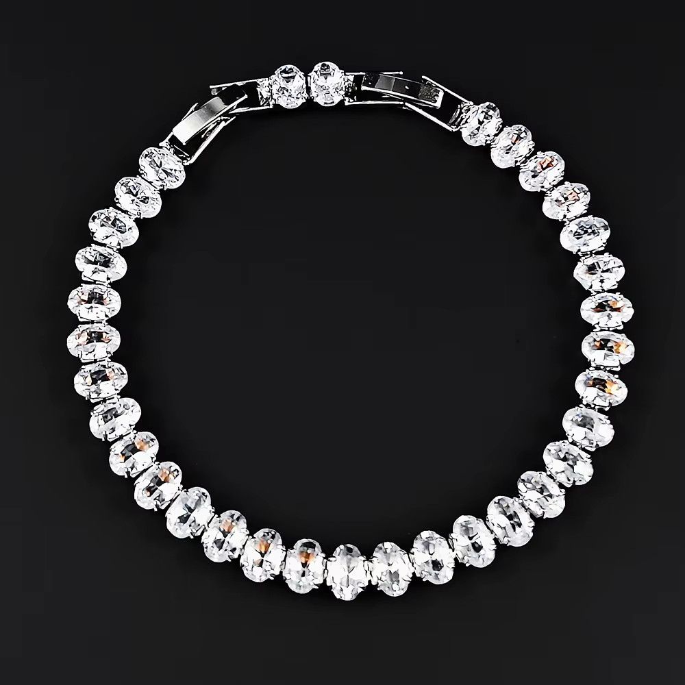 Jewelry Luxury Rose Oval Bracelet Size ONE SIZE - 1 Thumbnail