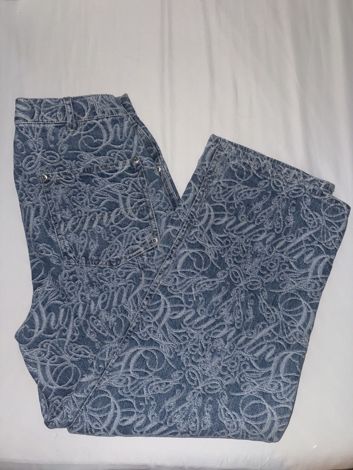 Supreme Script Jacquard Double Knee Pants