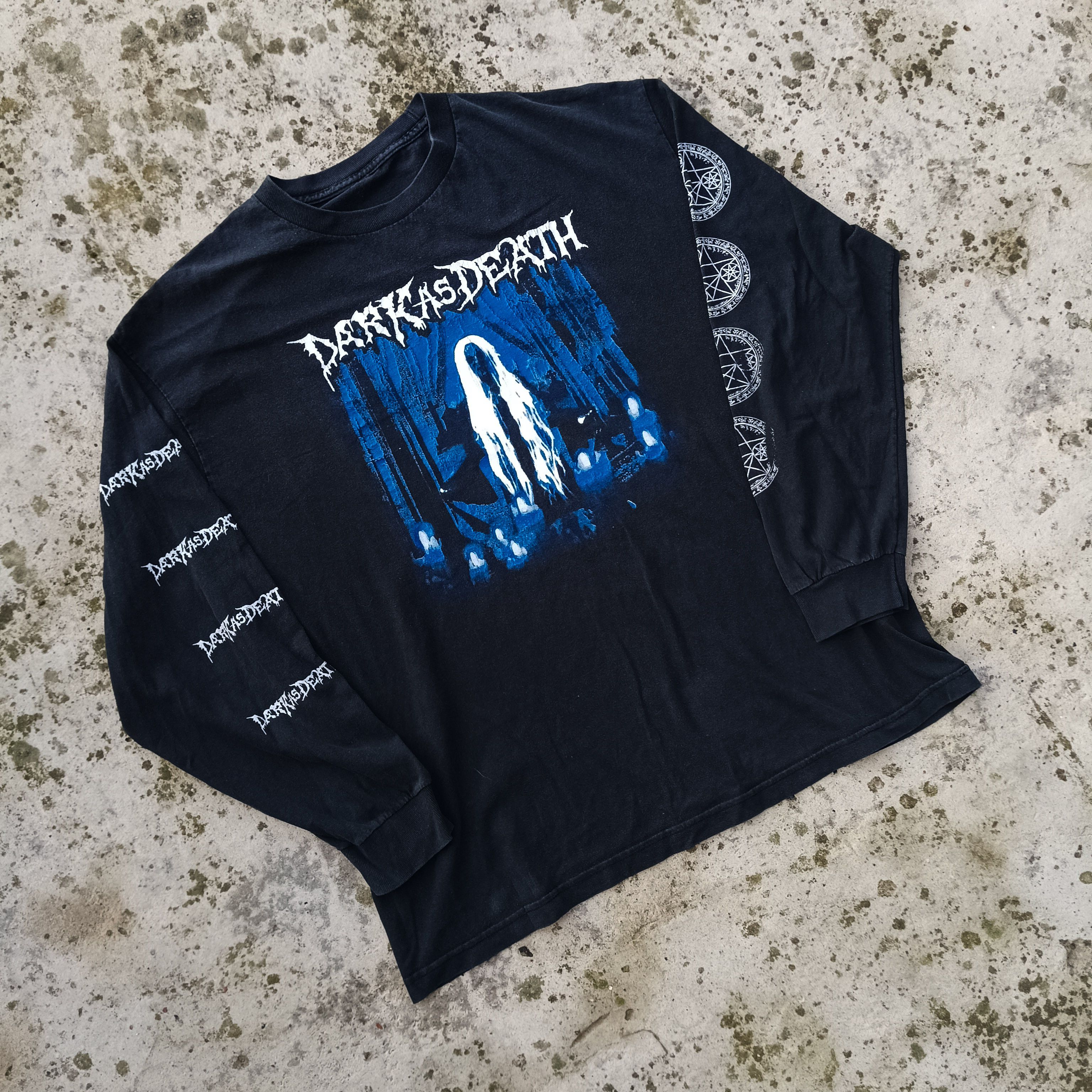 Band Tees × Vintage dark as death bless the witch longsleeve - doubleprint shirt Size US XL / EU 56 / 4 - 2 Thumbnail