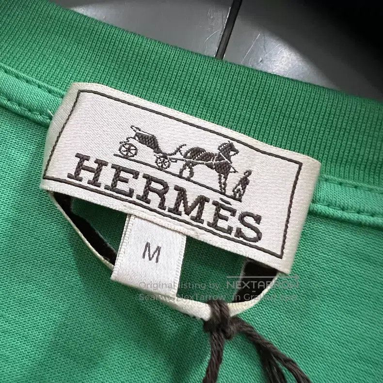Other Hermes Green Geometric Pattern Patch Short Sleeve Size US M / EU 48-50 / 2 - 2 Thumbnail