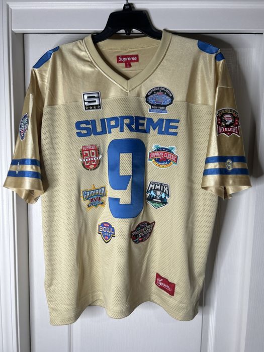 Supreme Supreme Championships Embroidered Football Jersey 'Gold