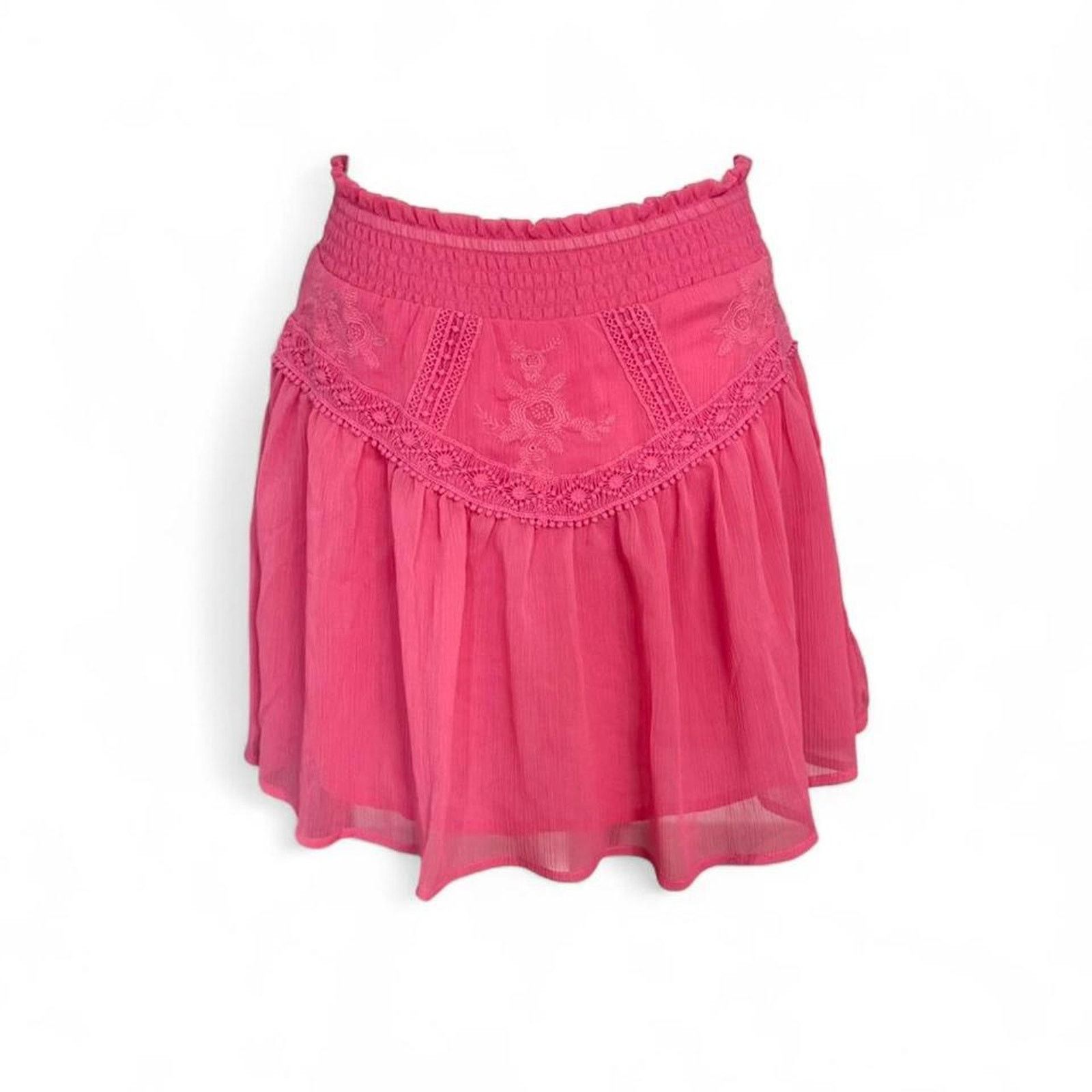 Other Miami Pink Flowly Layered Mini Skirt Women's size small Size 27" / US 4 / IT 40 - 1 Thumbnail