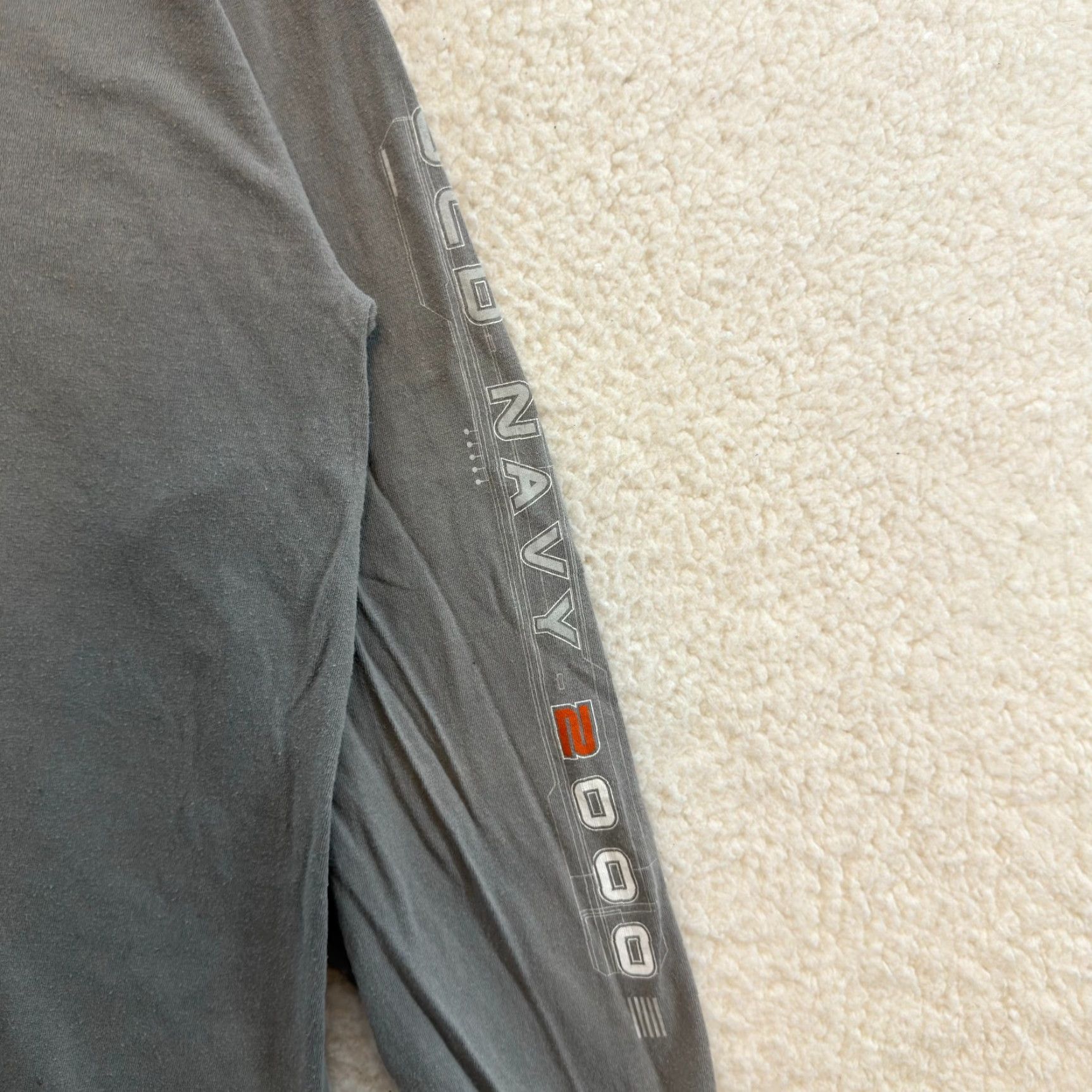 Old Navy Y2K Vintage Old Navy T-Shirt Long Sleeve Cyber Grunge Skater Gray Mens L Graphic Tee Size US L / EU 52-54 / 3 - 4 Thumbnail