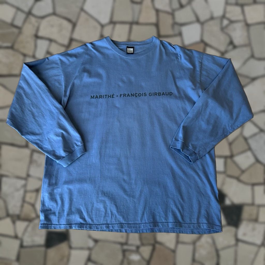 Vintage VINTAGE Marithé + François Girbaud Tee Long-Sleeve Men’s 2XL Blue Logo T-Shirt 90s Hip Hop Designer Mens Classic Vintage Graphic Print Tee Size US XXL / EU 58 / 5 - 1 Thumbnail