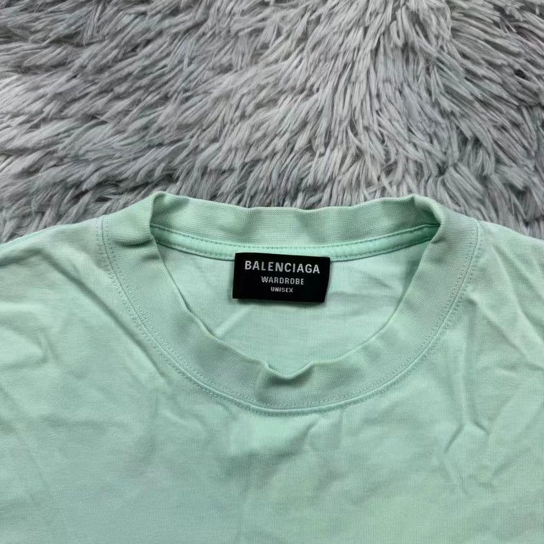 Balenciaga Balenciaga Mint green short sleeve with back label Size US M / EU 48-50 / 2 - 2 Thumbnail