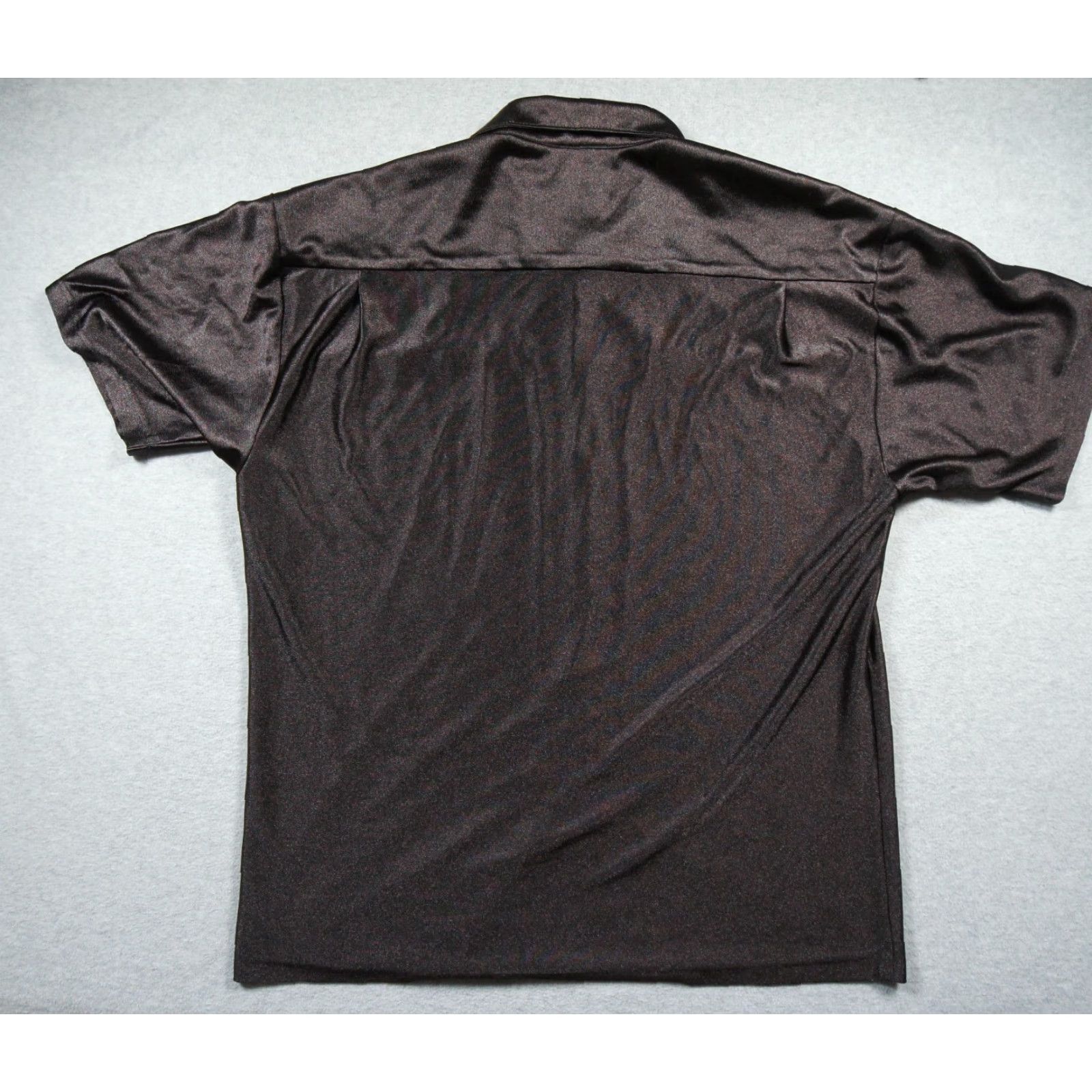 Vintage VINTAGE Chochie Shirt Mens 2XL XXL Black Button-Down Short Sleeve Dazzle Shiny Shirt? Size US XXL / EU 58 / 5 - 4 Thumbnail