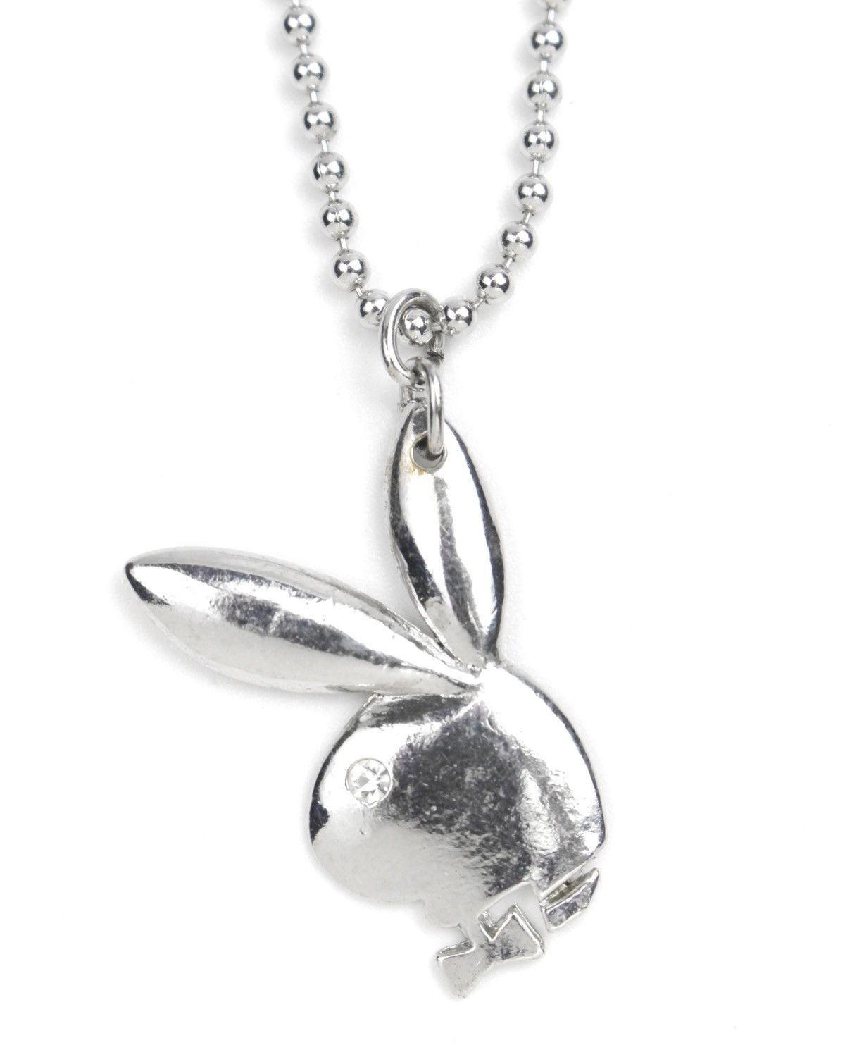 2000S ICONIC PLAYBOY METAL BALL CHAIN NECKLACE