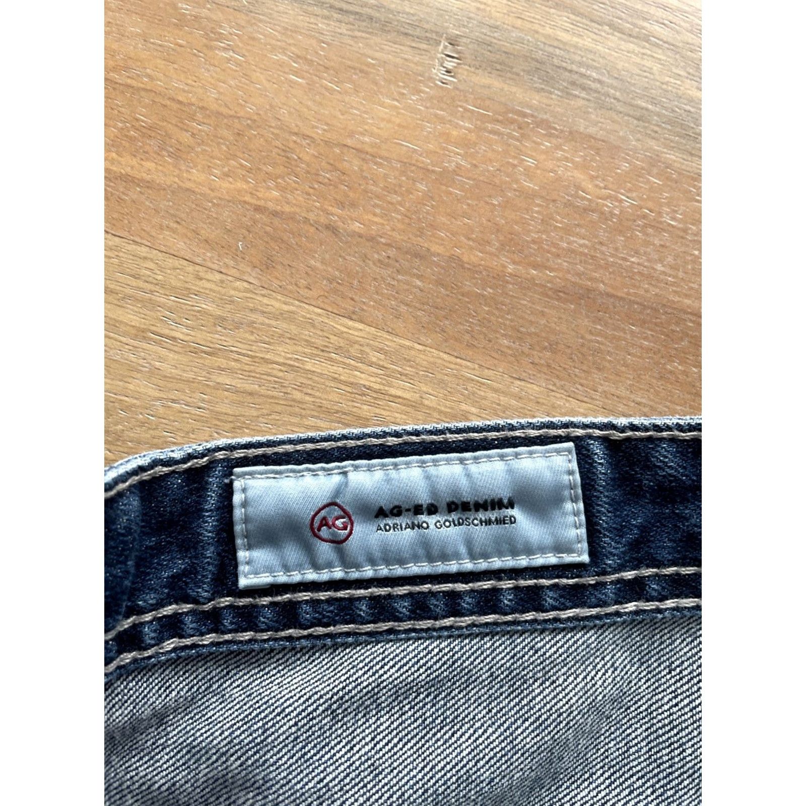 Vintage AG Adriano Goldschmied The Tellis Jeans Mens 36x26 Slim Straight Denim Blue 5-Pocket Smid Stretch Mens Size US 36 / EU 52 - 3 Thumbnail