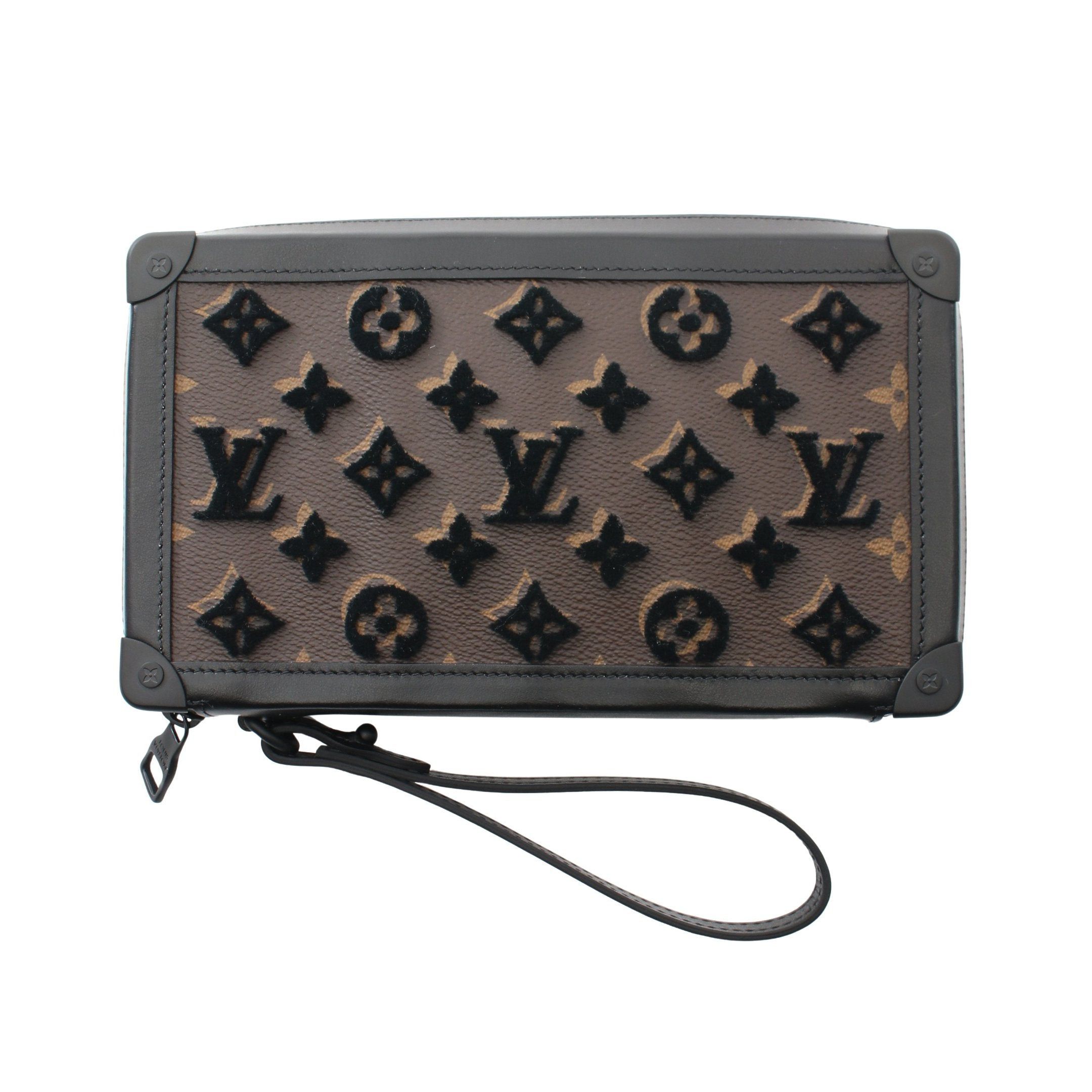 Louis Vuitton Louis Vuitton Soft Trunk Clutch Monogram Taffeta Bag Leather Brown Black Size ONE SIZE - 1 Thumbnail