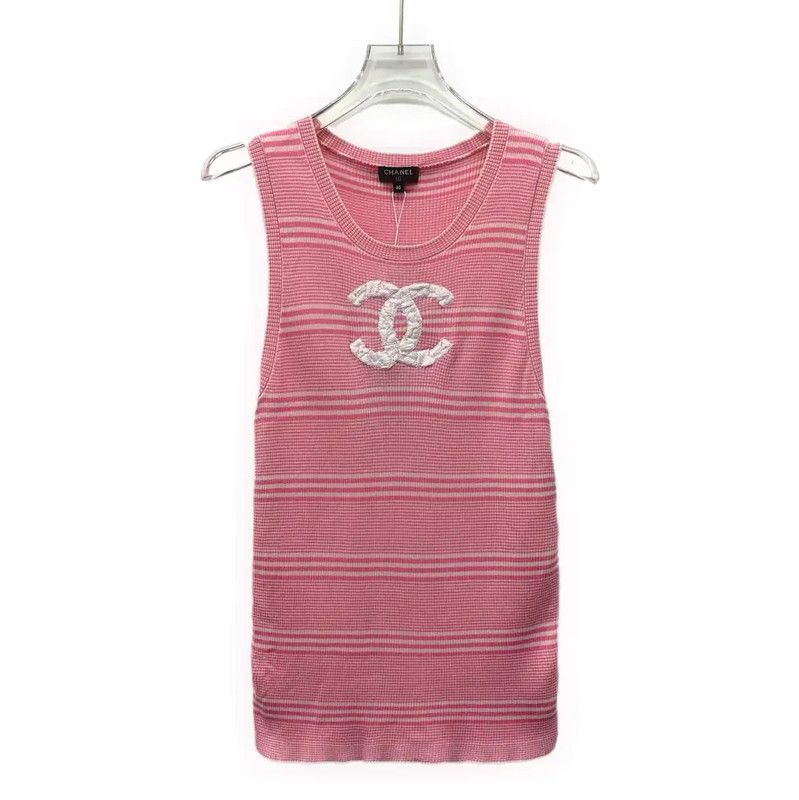 Chanel Chanel Pink Cotton Women's Pullover 0089 Size M / US 6-8 / IT 42-44 - 1 Thumbnail