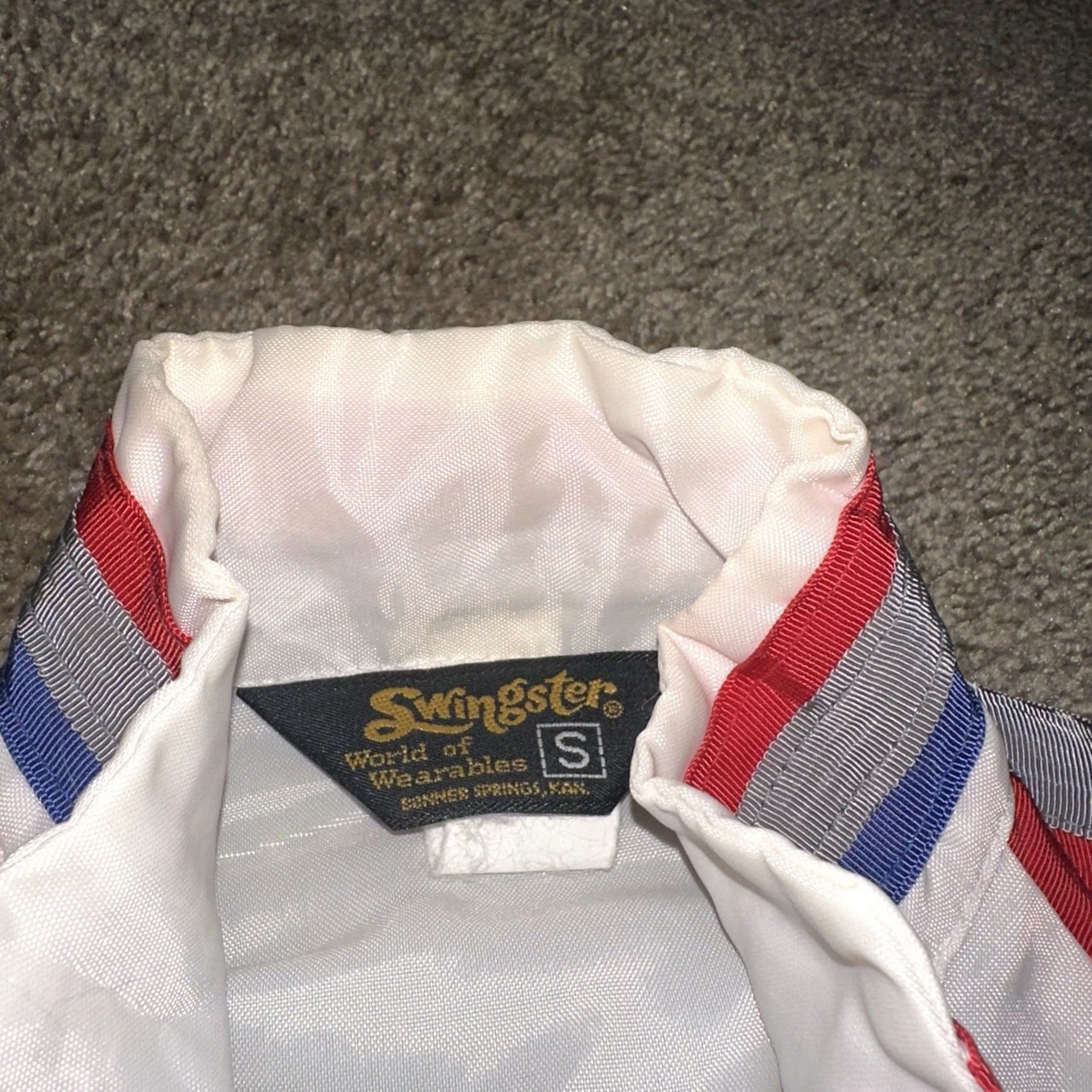 Vintage VINTAGE Swingster Windbreaker Mens Small Full Zip 70s Racing White Embroidered Logo Size US S / EU 44-46 / 1 - 5 Thumbnail