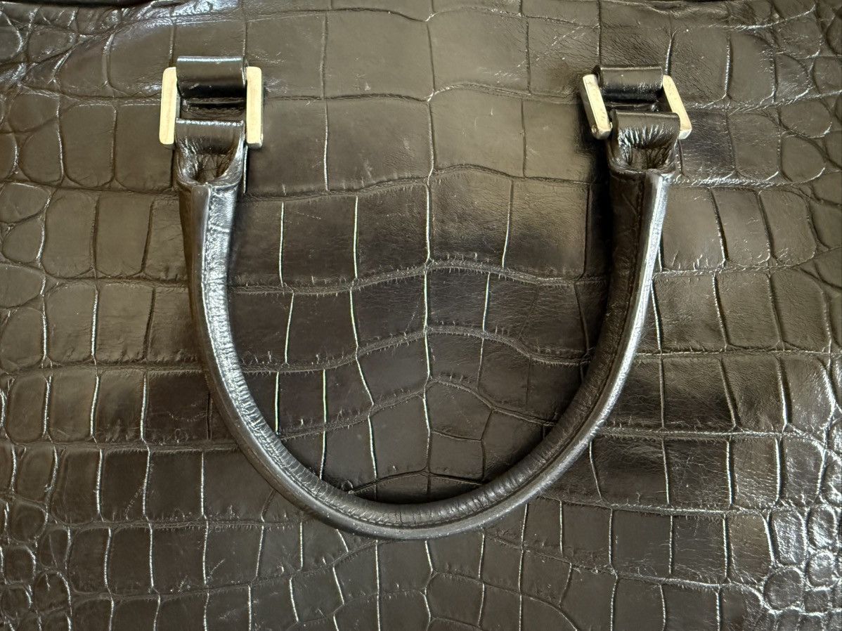 Saint Laurent Paris SLP Crocodile Embossed Sac Du Jour Large Briefcase Size ONE SIZE - 17 Thumbnail