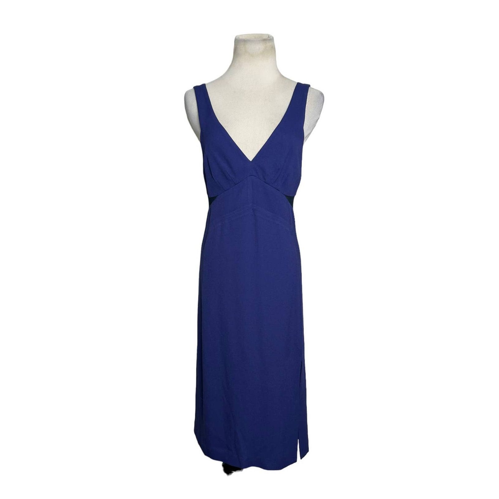 Rebecca Taylor Rebecca Taylor blue v neck sleeveless cocktail dress size 4 Size S / US 4 / IT 40 - 1 Thumbnail