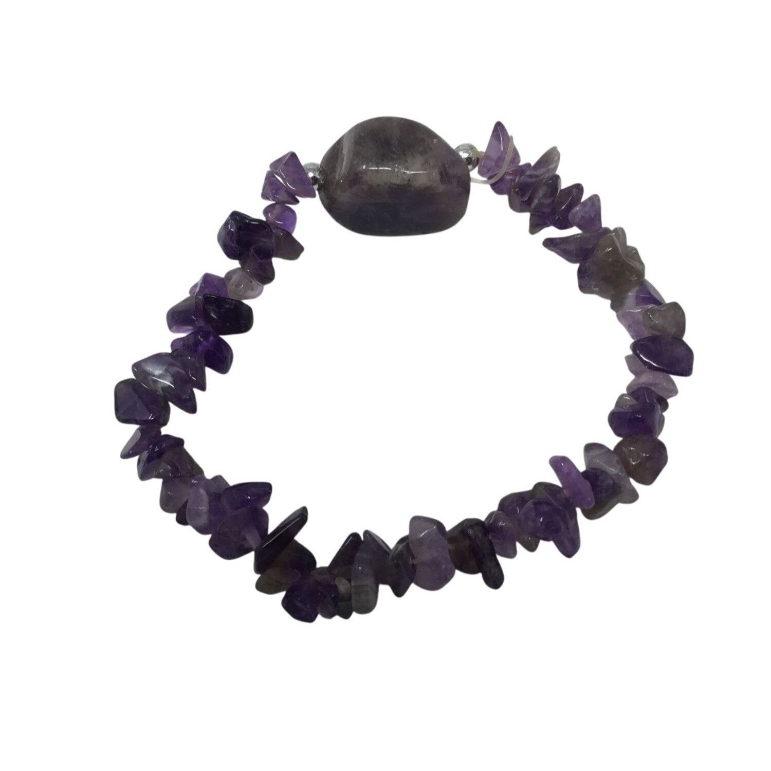 Handmade Handmade Purple Gemstone/Crystal Bracelet Size ONE SIZE - 1 Thumbnail