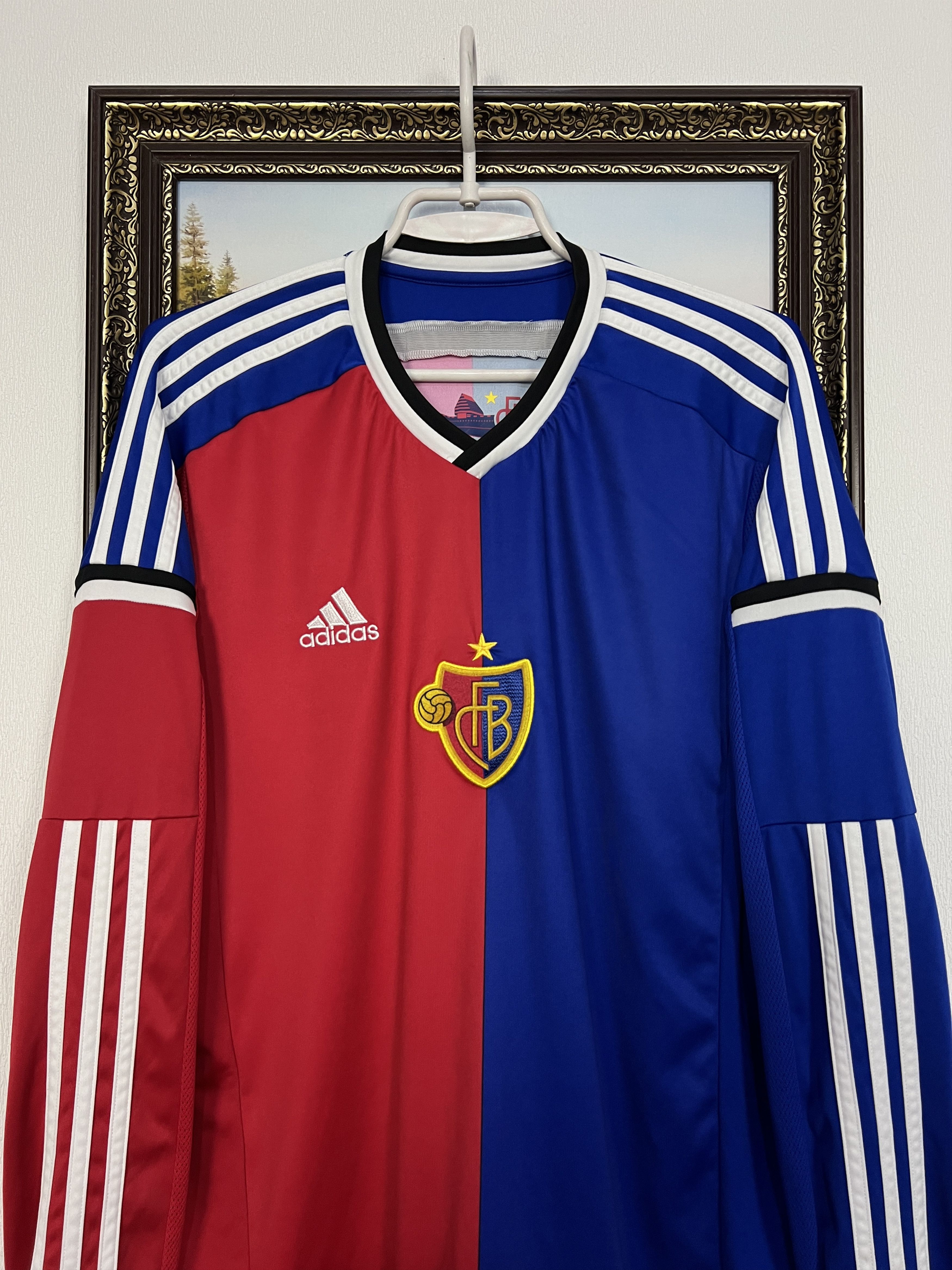 Adidas Basel 1893 football shirt Soccer Player Issue Long Sleeve Size US L / EU 52-54 / 3 - 2 Thumbnail