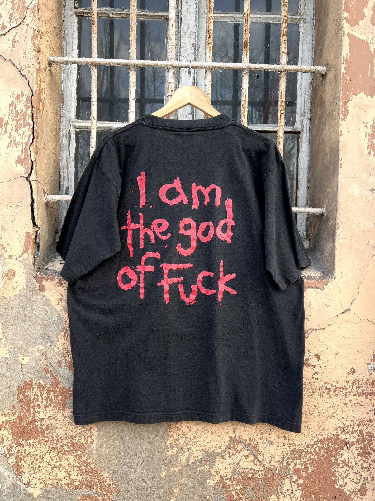 Band Tees 1994 Marilyn Manson God Of Fuck Rock Metal T Shirt 90s Rare Size US XL / EU 56 / 4 - 3 Thumbnail