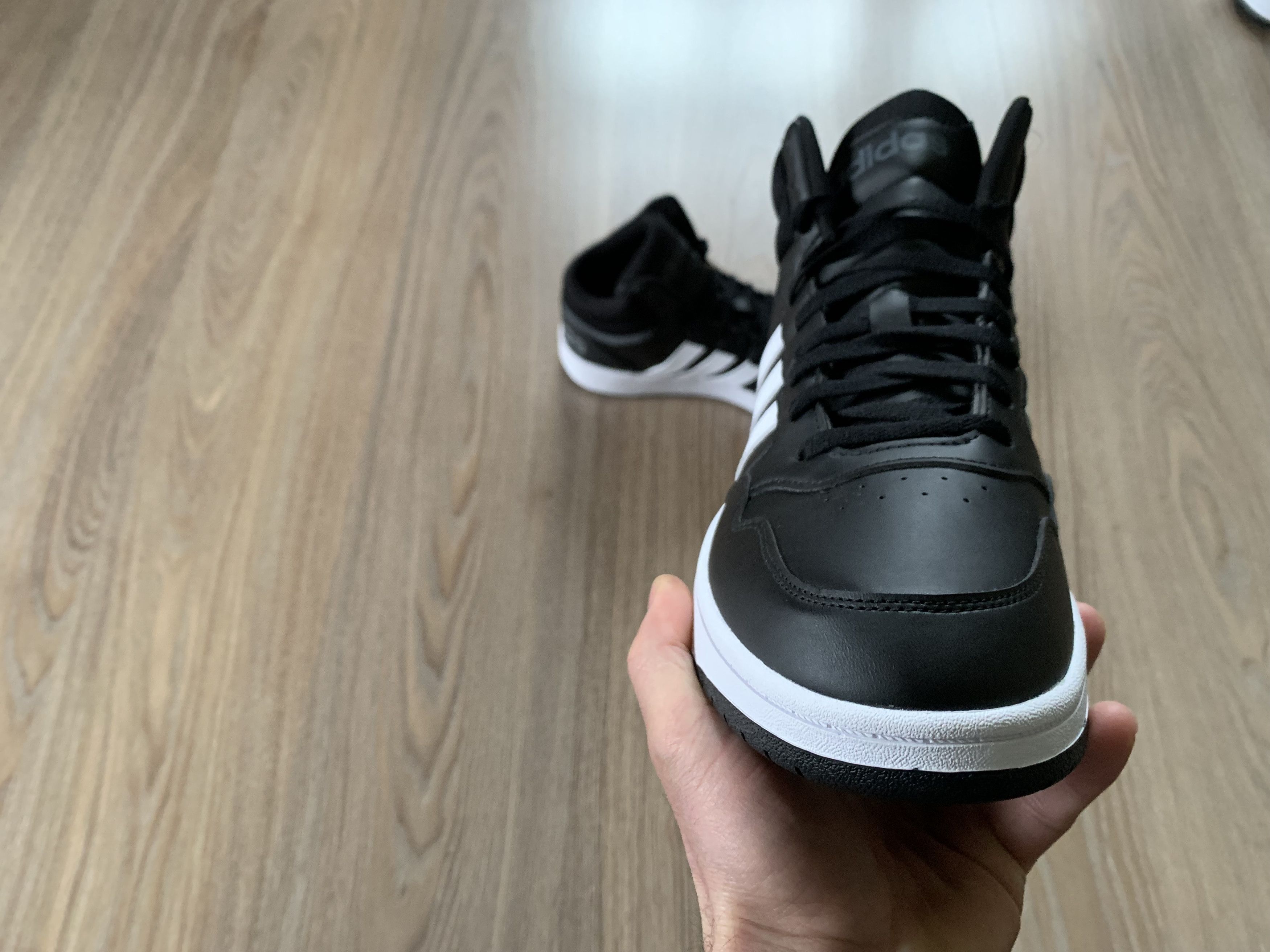 Adidas Adidas Hoops 3.0 Mid Black Sneakers Size US 10.5 / EU 43-44 - 5 Thumbnail