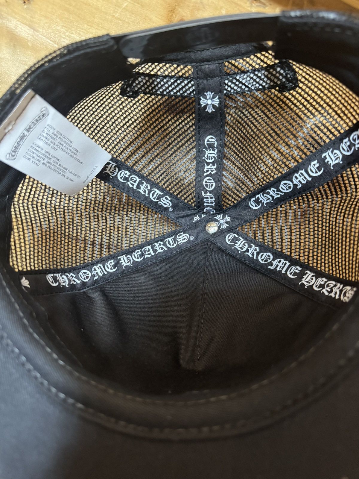 Chrome Hearts Chrome Hearts Cemetery Trucker Black with Pony Hair - OS Size ONE SIZE - 9 Thumbnail