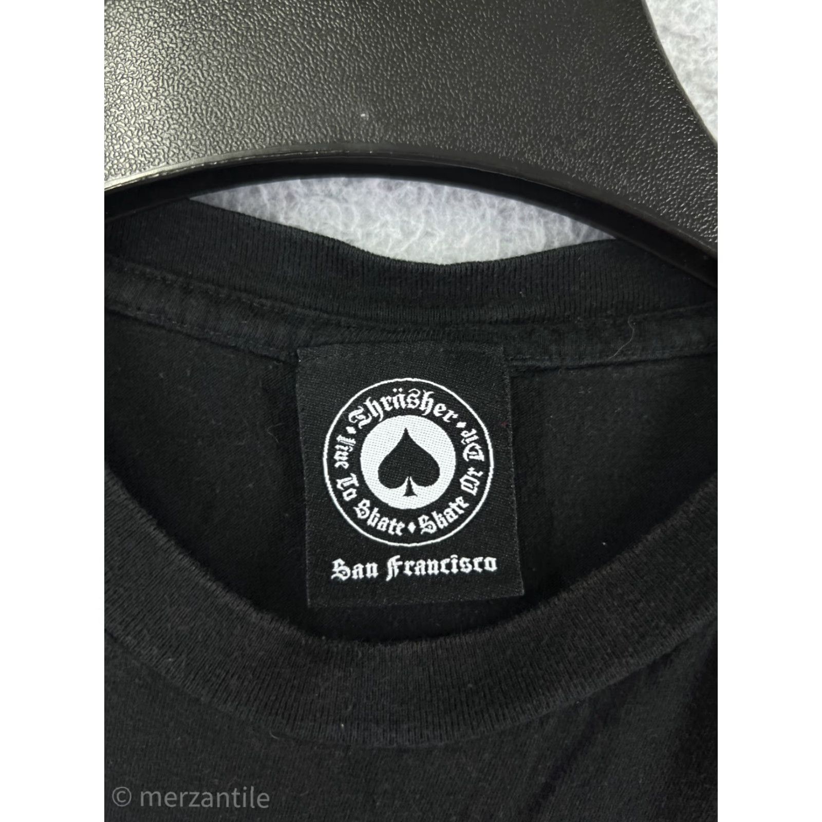 Thrasher Thrasher Men's T-Shirt Shirt Small Black Logo 90s Retro Skate Beach 100% Cotton Mens S Black Thrasher Logo Shirt 90s Skateboard Retro Mens S Size US S / EU 44-46 / 1 - 5 Thumbnail