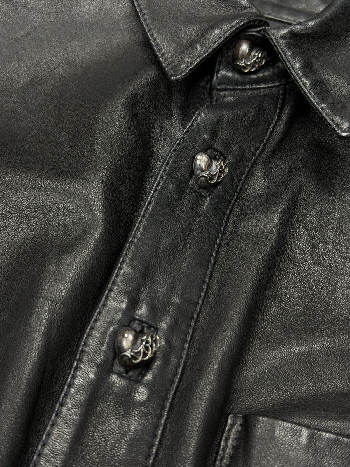 Chrome Hearts Chrome Hearts Bespoke Crop Polo Shirt Heart Motif Hardware Size M / US 6-8 / IT 42-44 - 3 Thumbnail