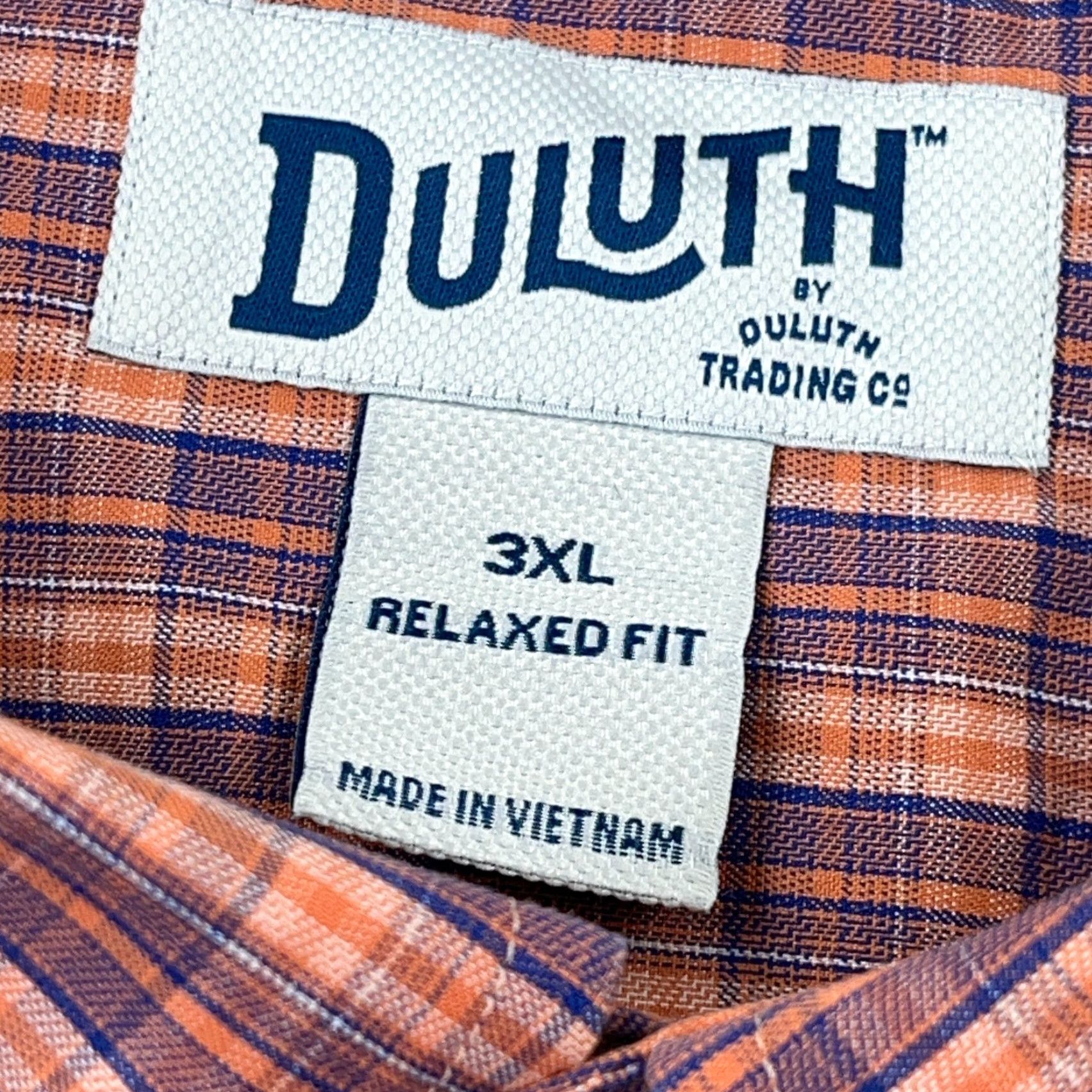 Vintage Duluth Shirt Men 3XL Button-Up Plaid Cotton Blue Orange Relaxed Fit Casual Shirt Size US XXL / EU 58 / 5 - 4 Thumbnail